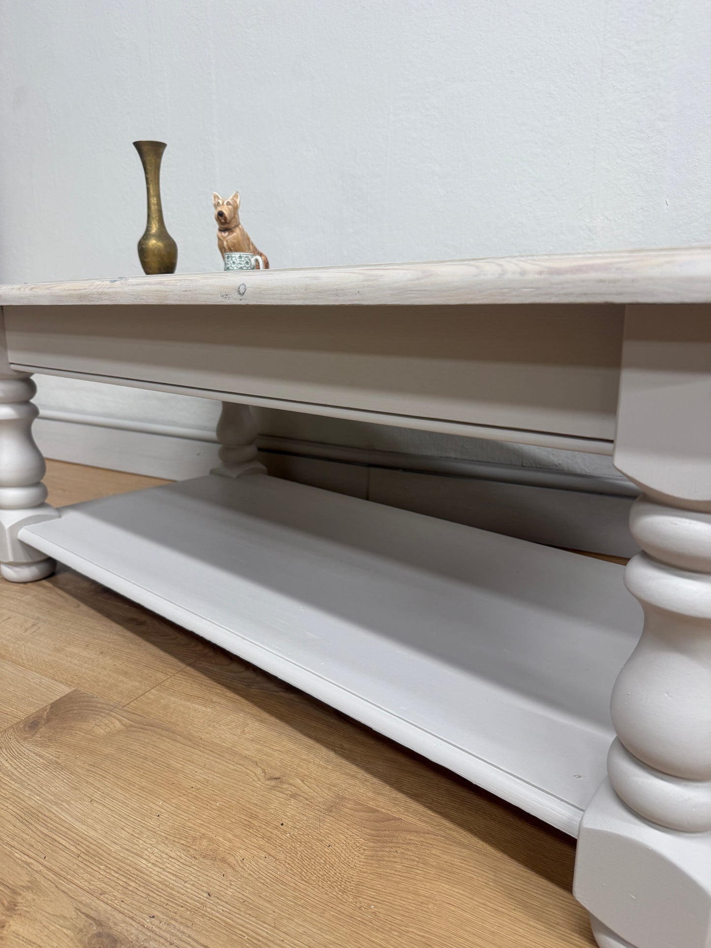 Solid pine painted coffee table