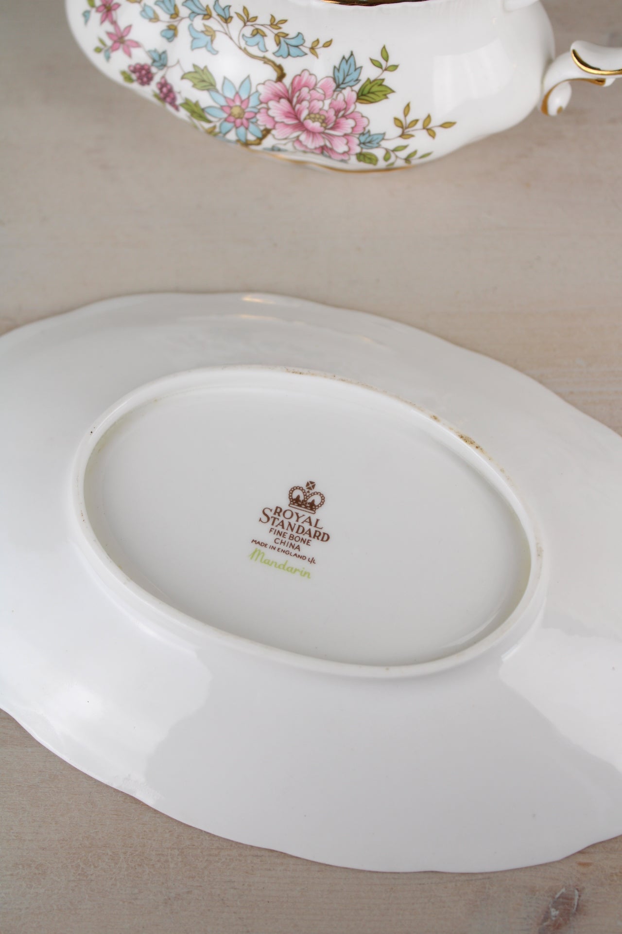 Royal Standard Mandarin Gravy Boat and Saucer