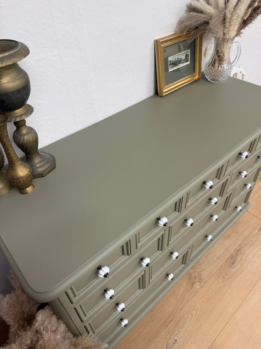 Stunning Solid Pine Merchants Chest of Drawers