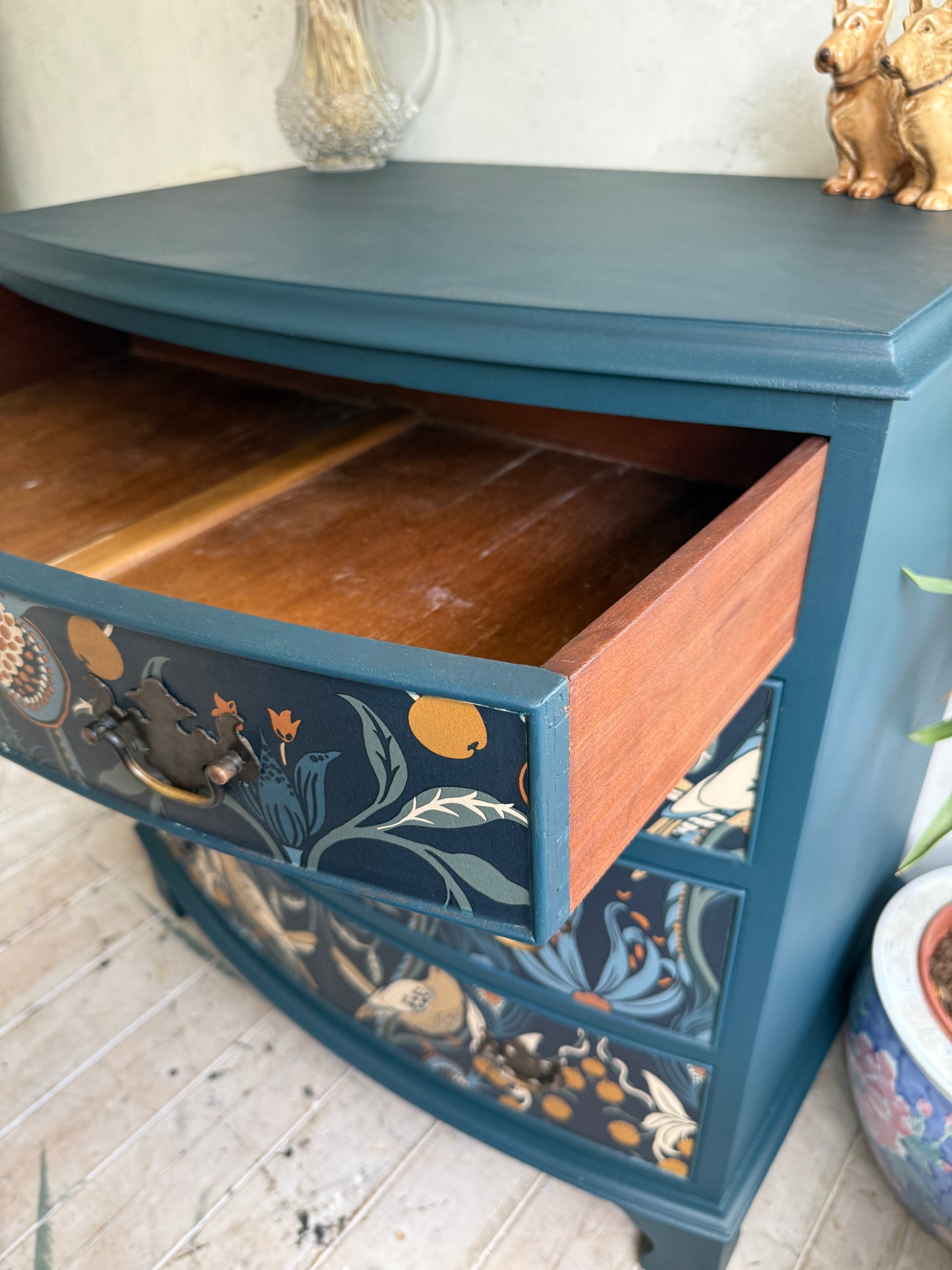 Navy Vintage Painted Chest of Drawers