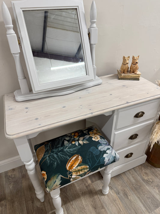 Solid Pine White Painted Dressing Table