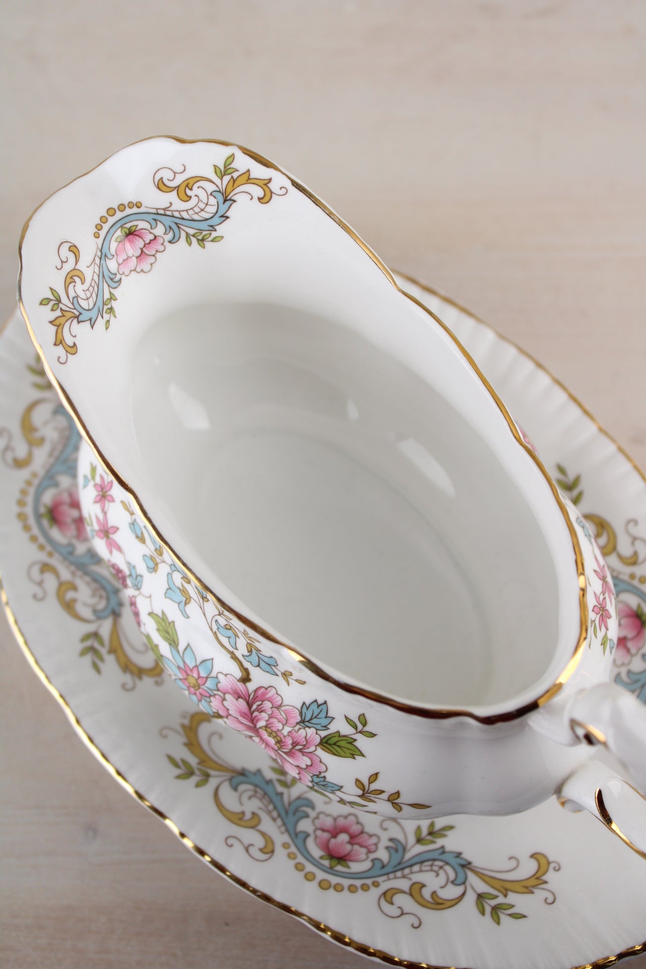 Royal Standard Mandarin Gravy Boat and Saucer