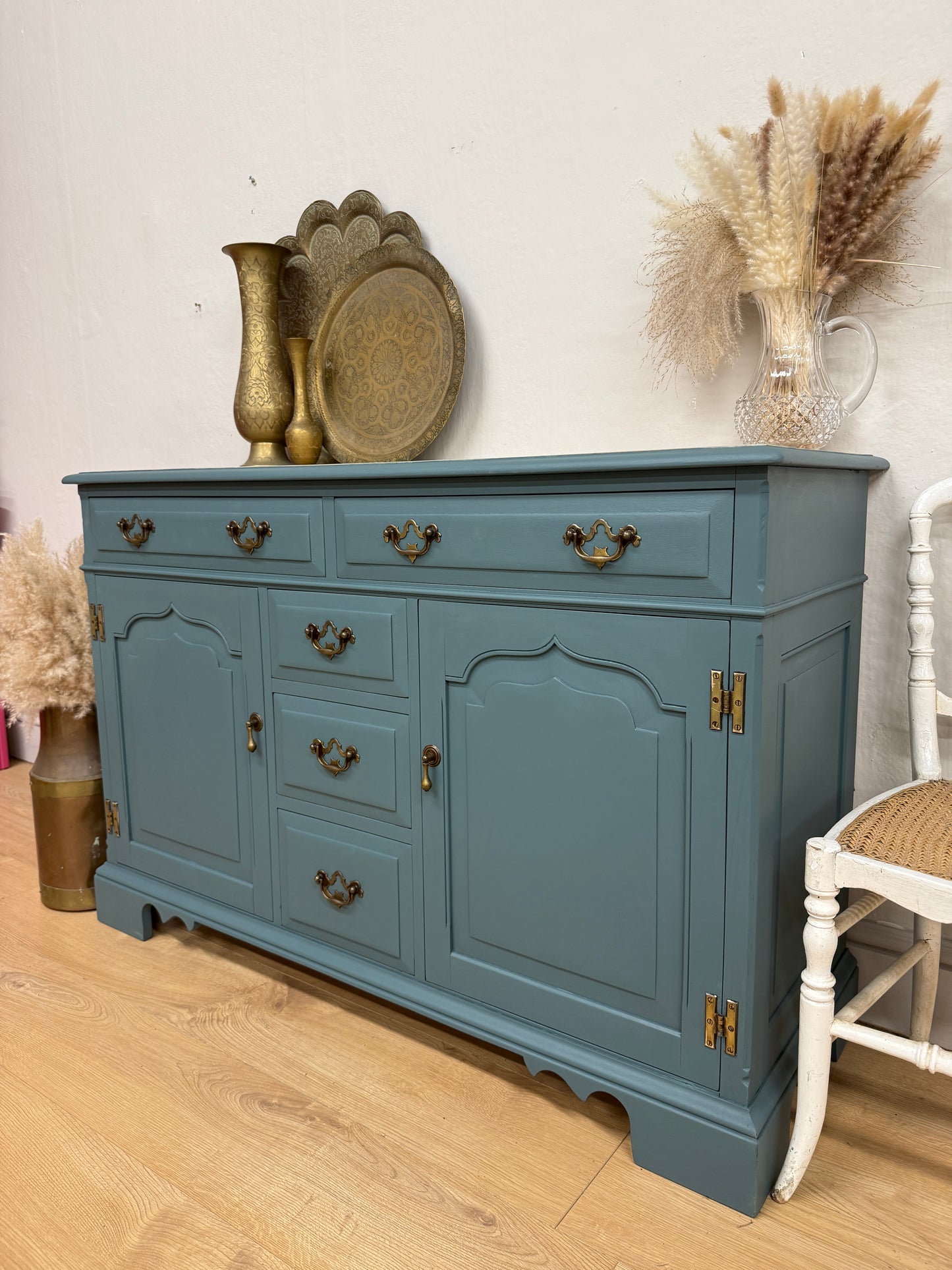 Vintage Painted Oak Sideboard