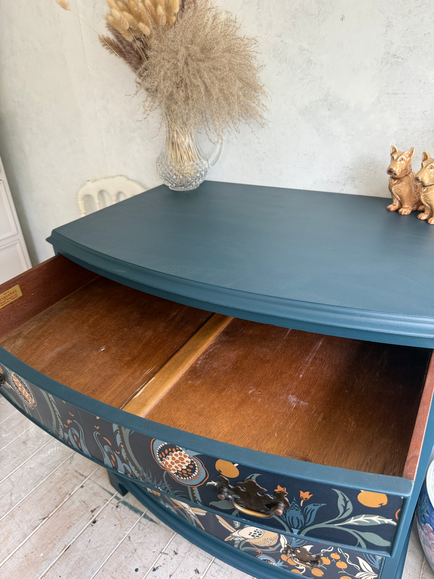 Navy Vintage Painted Chest of Drawers