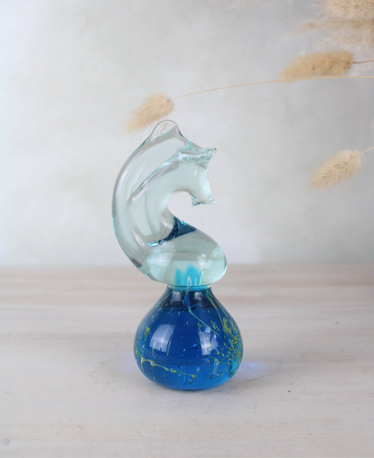 Midna Seahorse Glass Paperweight