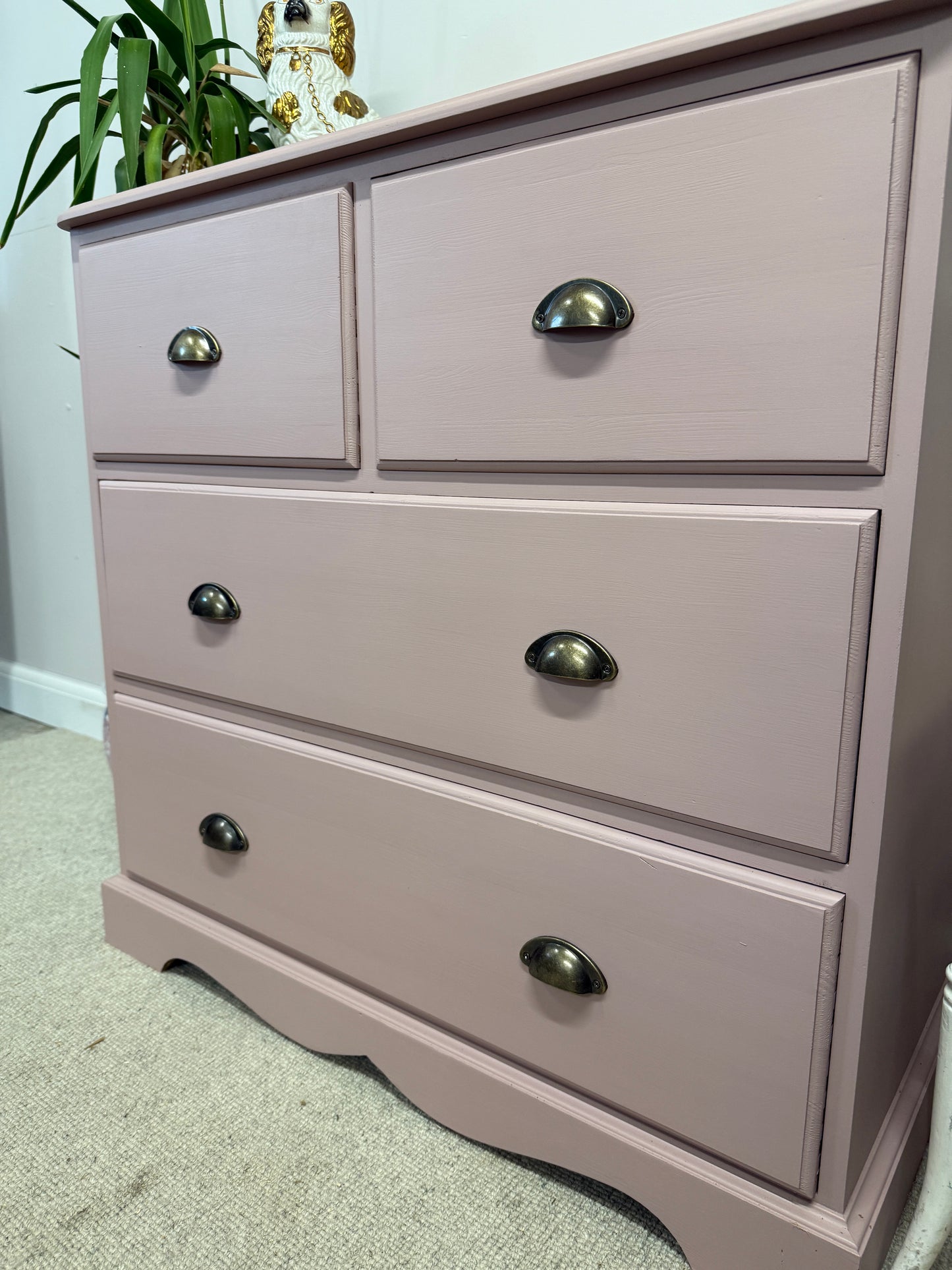 Solid pine painted chest of drawers