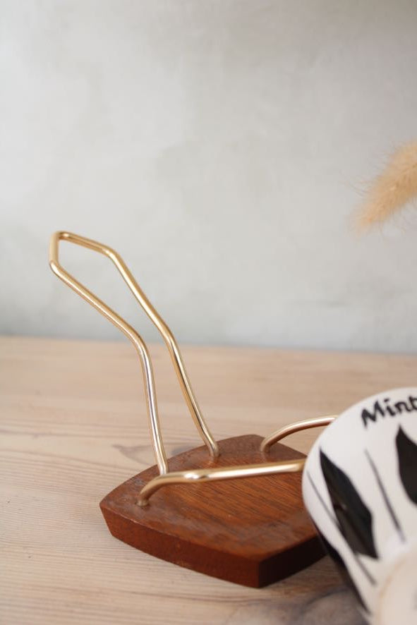 Wyncraft Mint Sauce Pot with Wood and Metal Serving Board