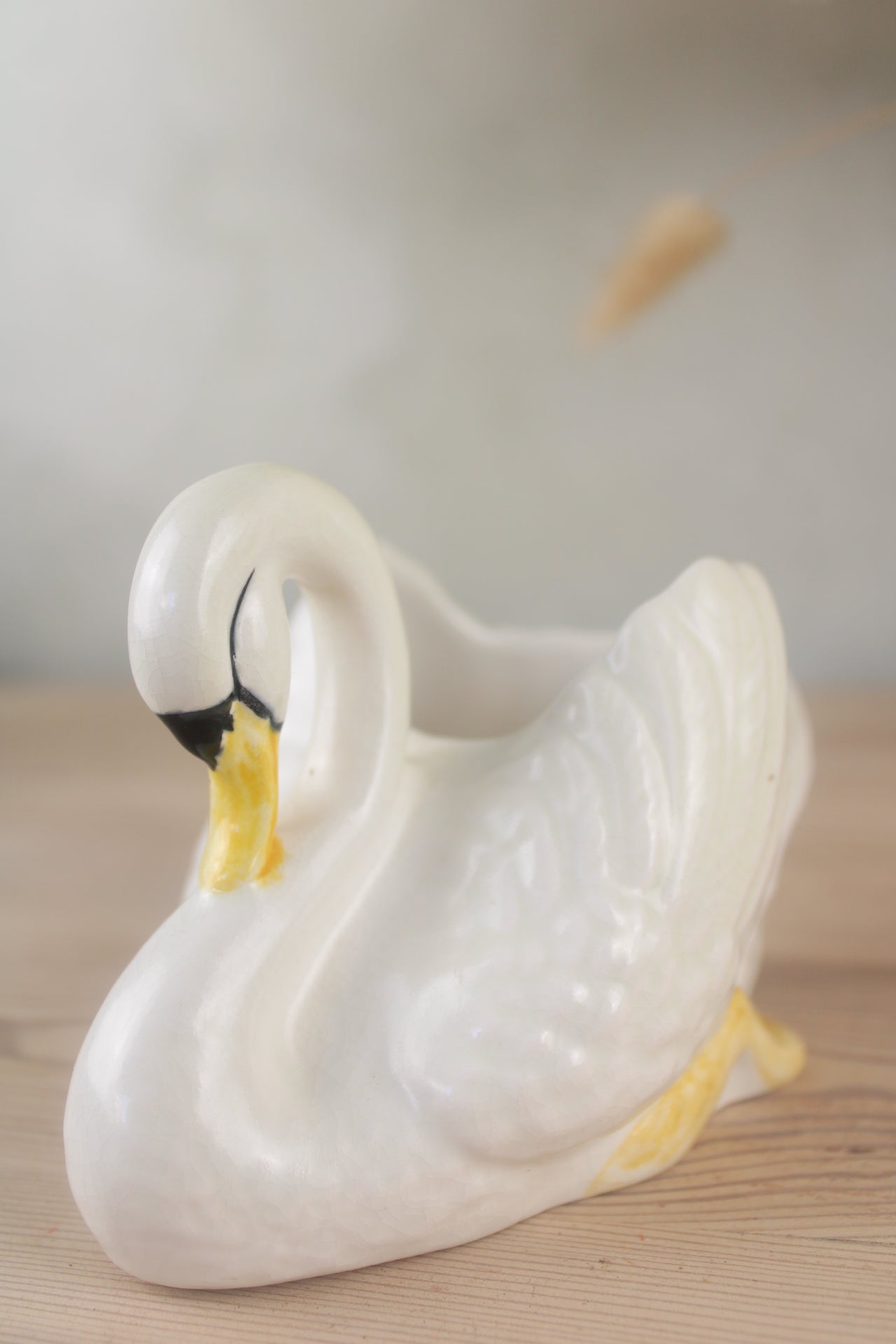 White Portuguese Swan Plant Pot