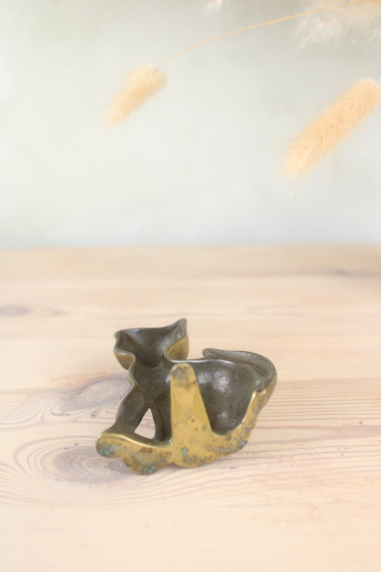 Brass Retro Cat with Stand