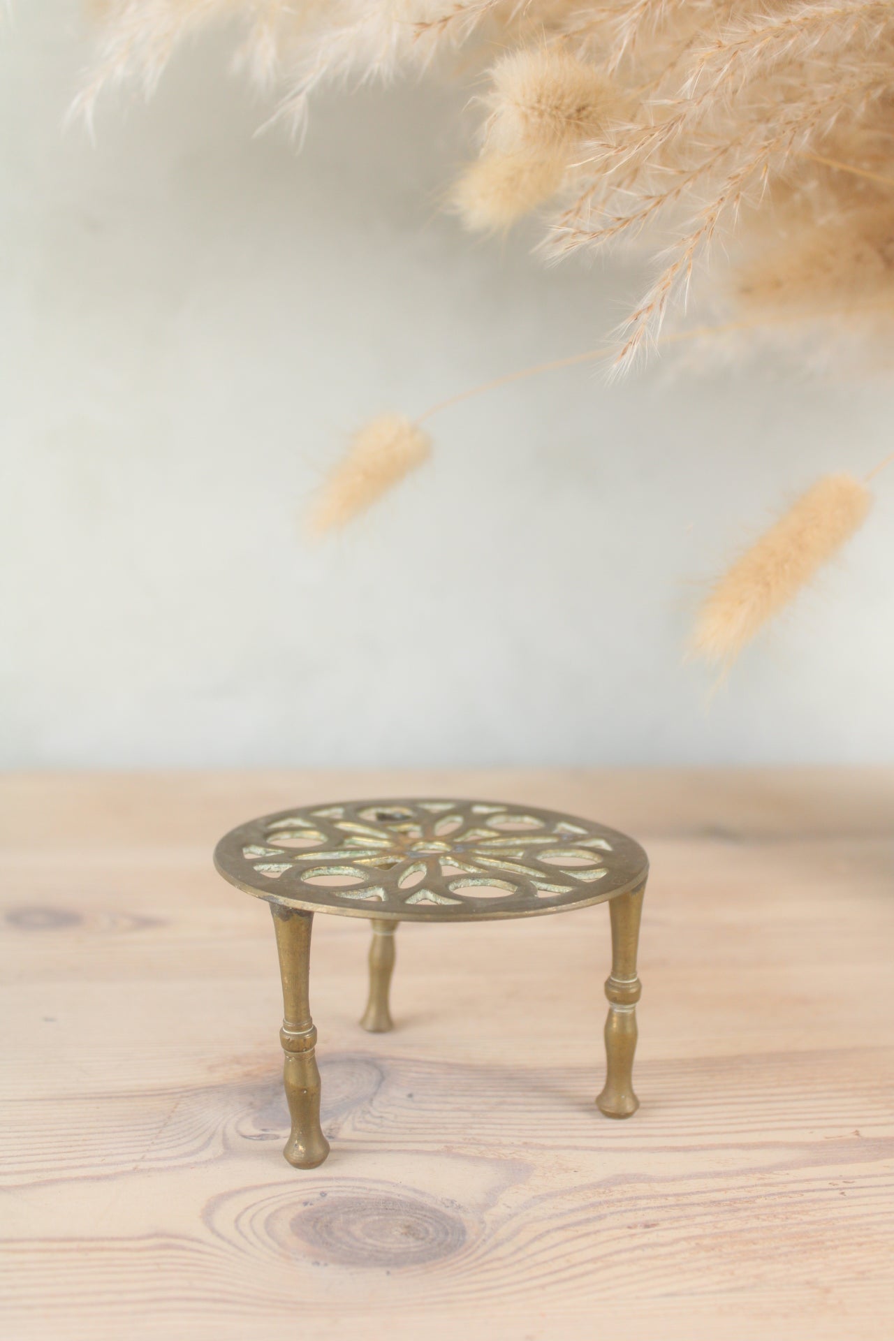 Small Brass Round Trivet