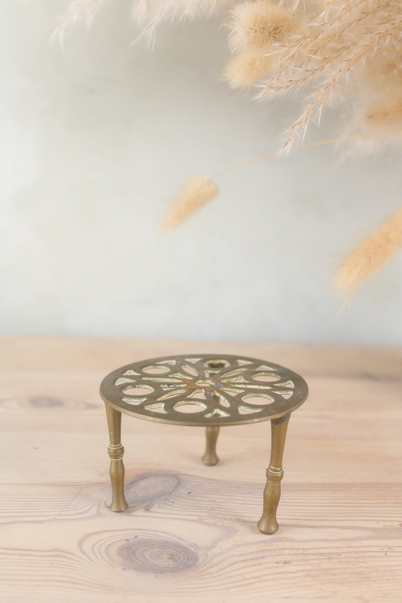 Small Brass Round Trivet