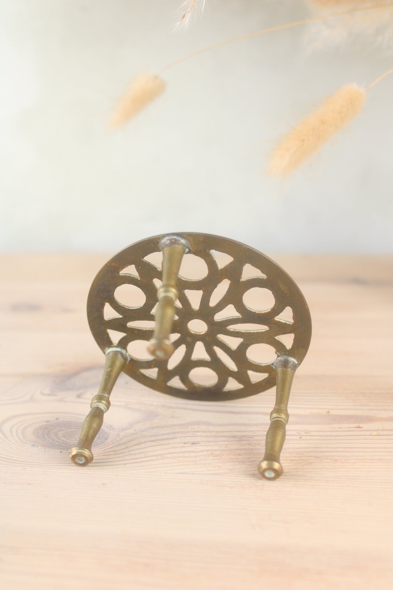 Small Brass Round Trivet