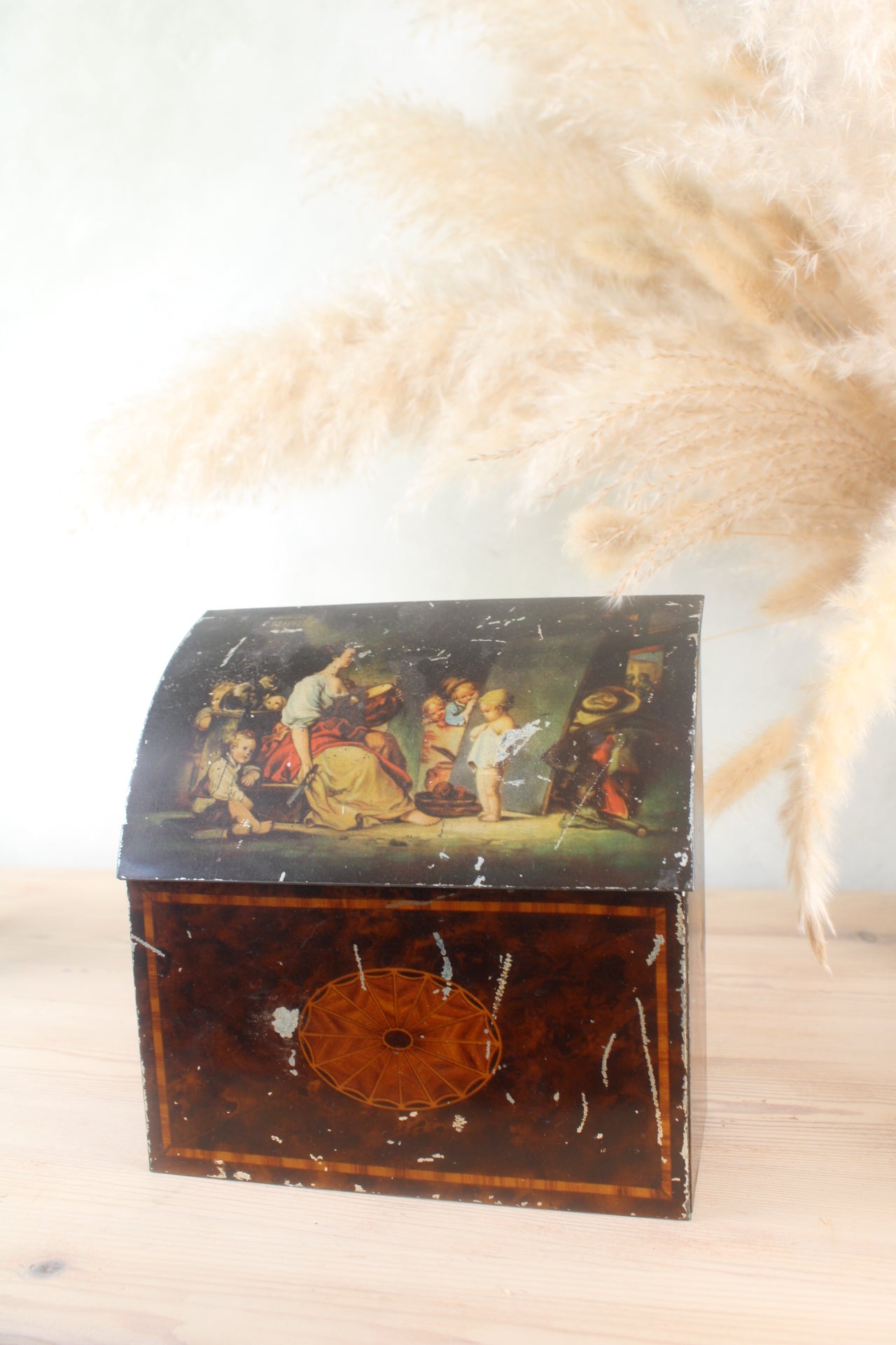 Vintage Painted Letterbox Metal Tin