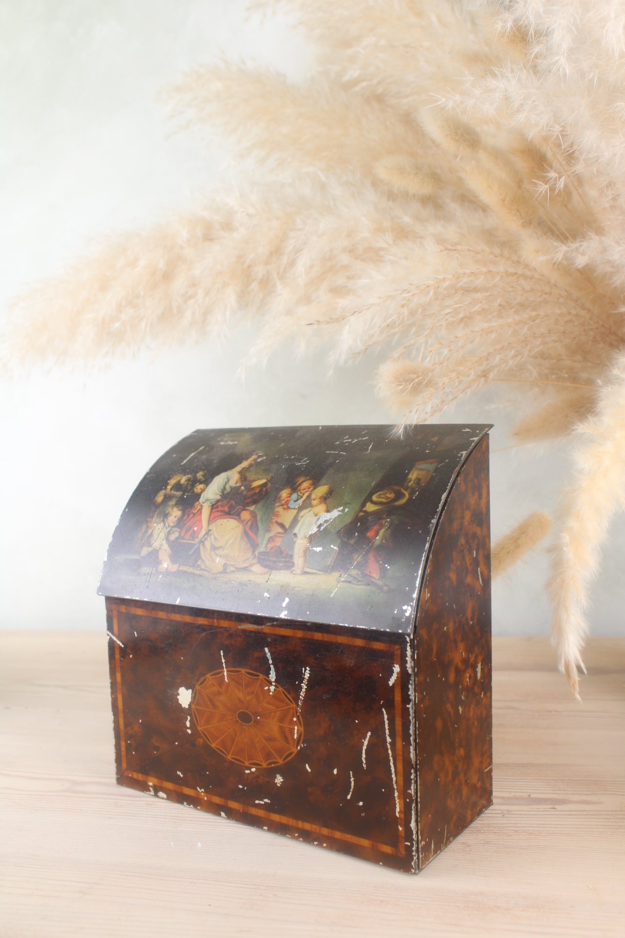 Vintage Painted Letterbox Metal Tin