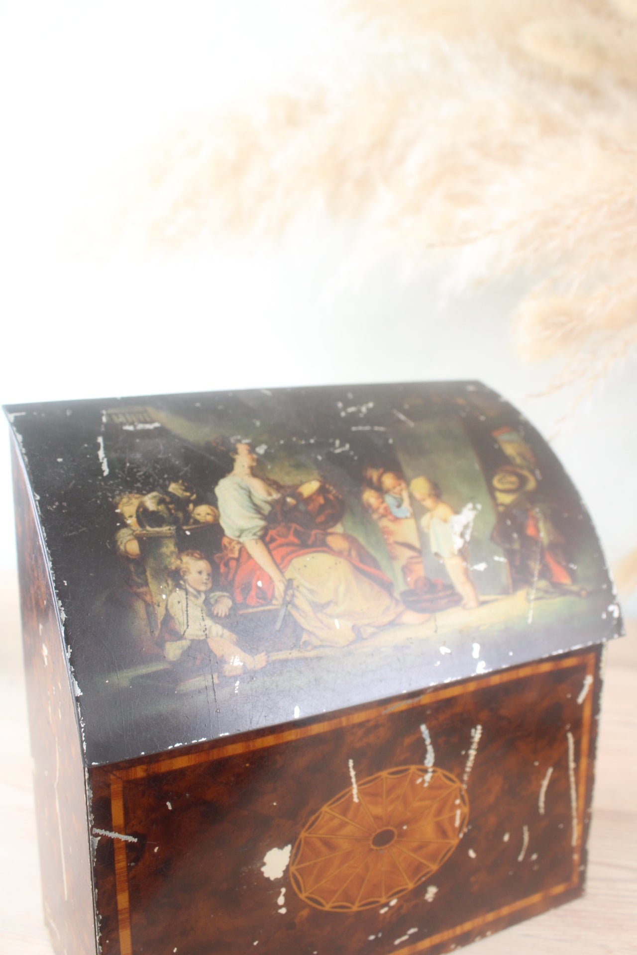 Vintage Painted Letterbox Metal Tin