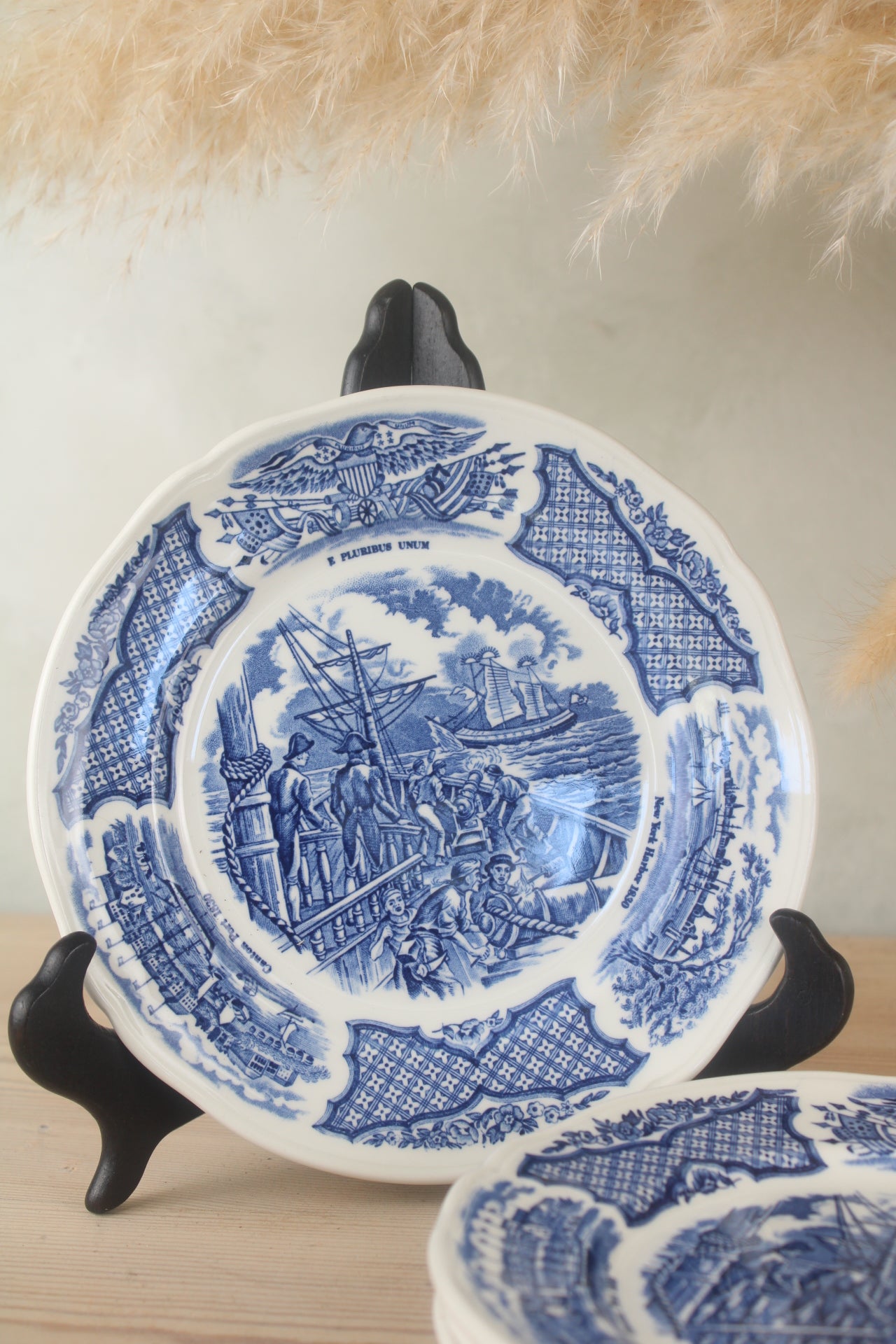 Alfred Meakin Blue and White Fair Winds Side Plates