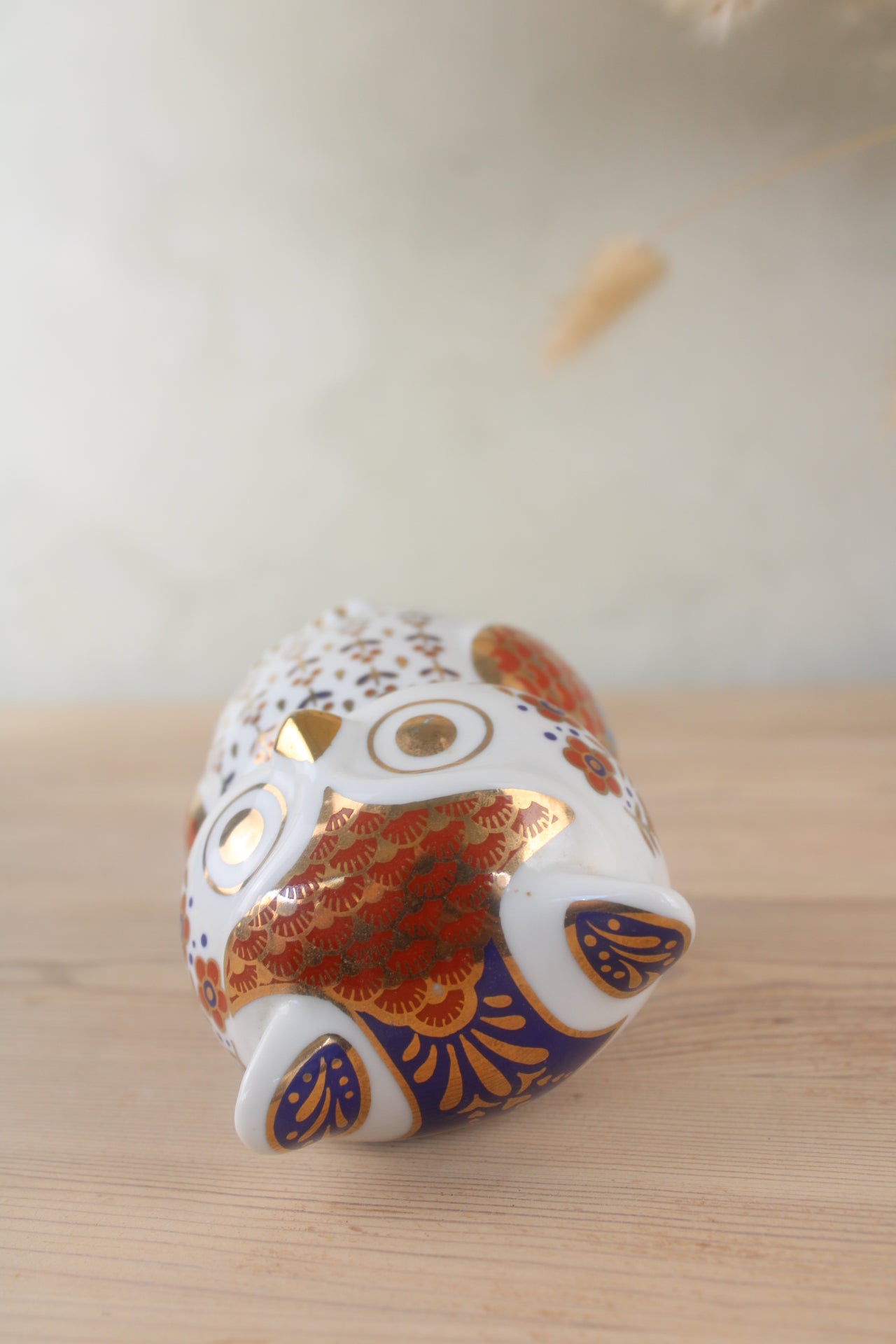 Crown Derby Style Owl Figurine