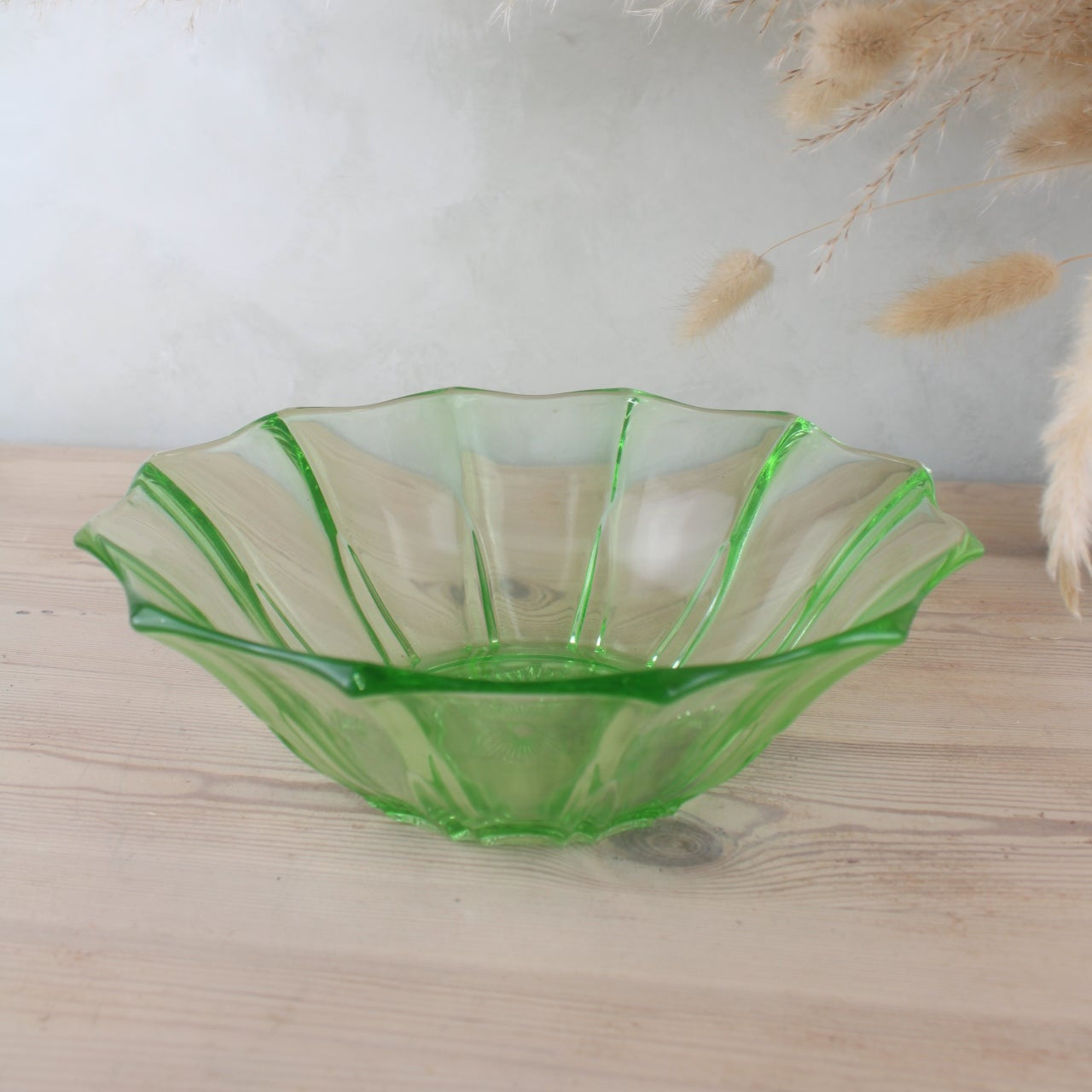 Green Glass Bowl
