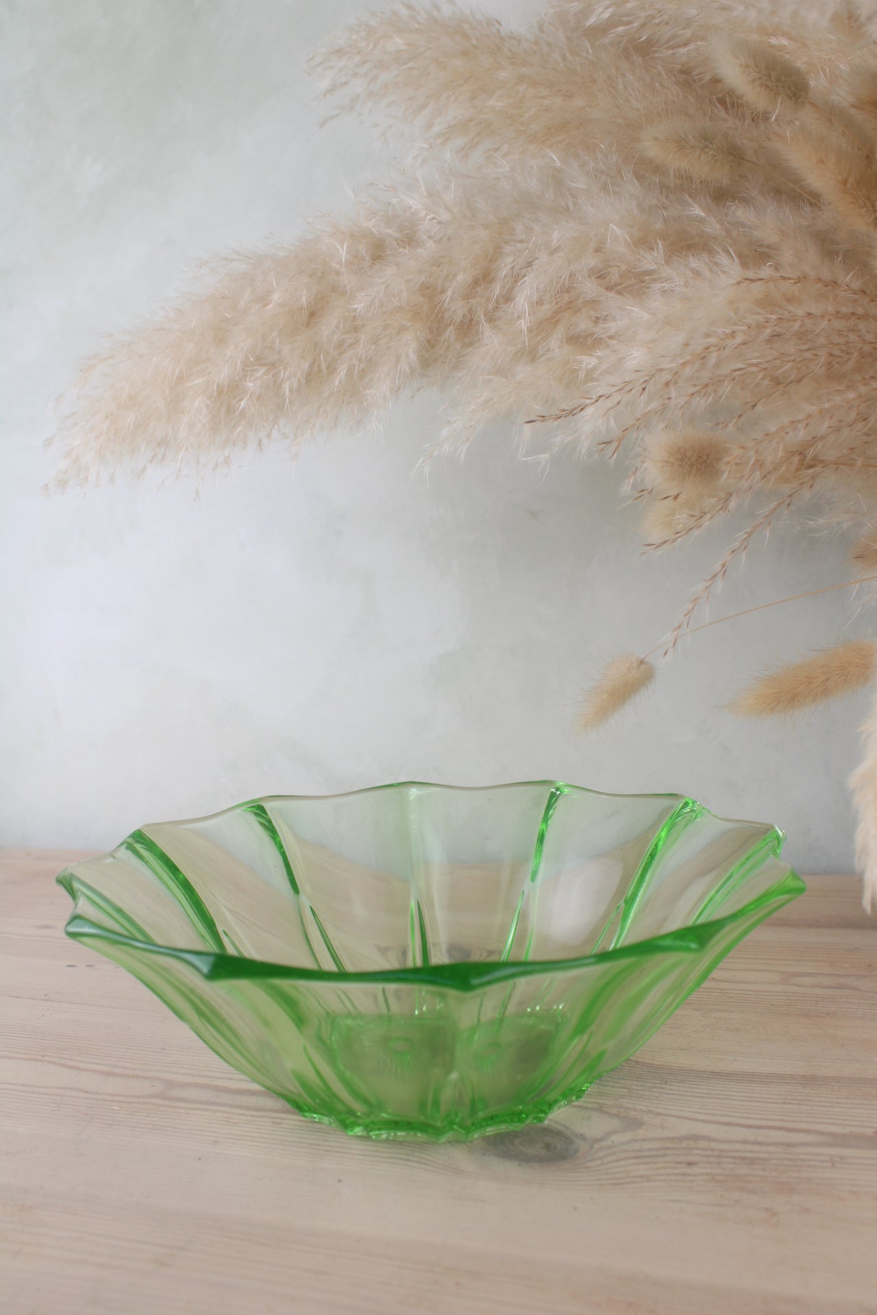 Green Glass Bowl