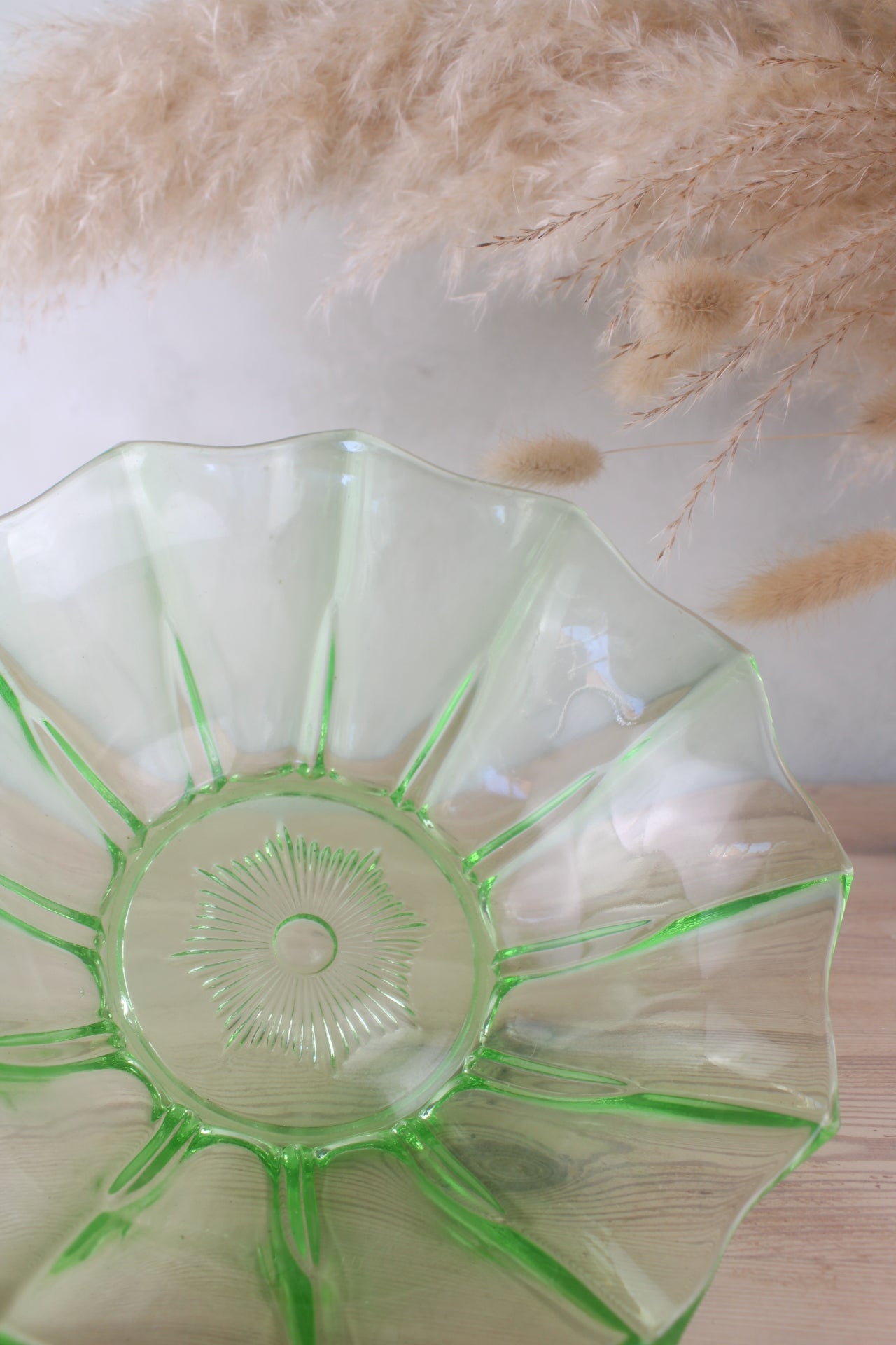 Green Glass Bowl