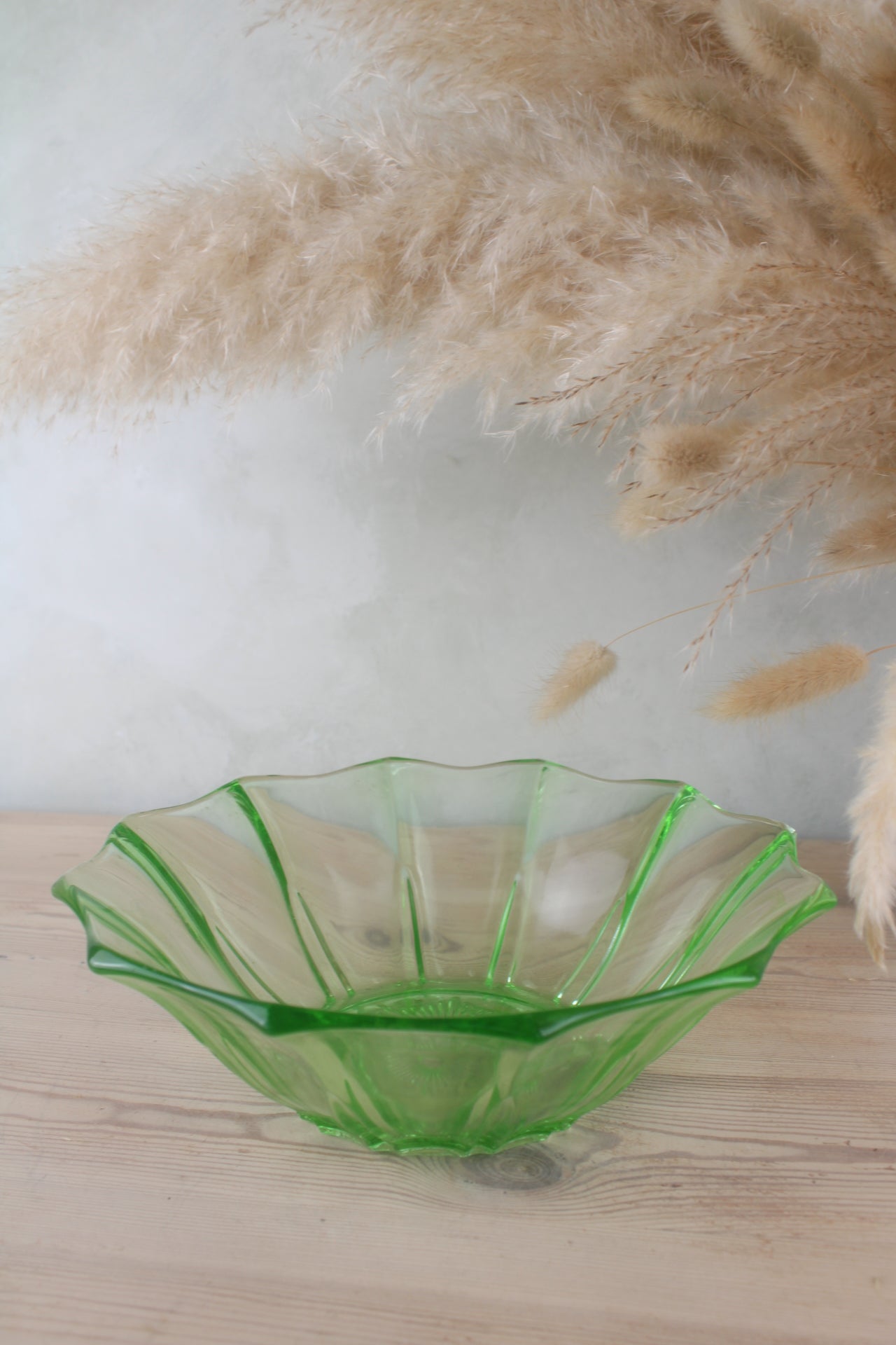 Green Glass Bowl