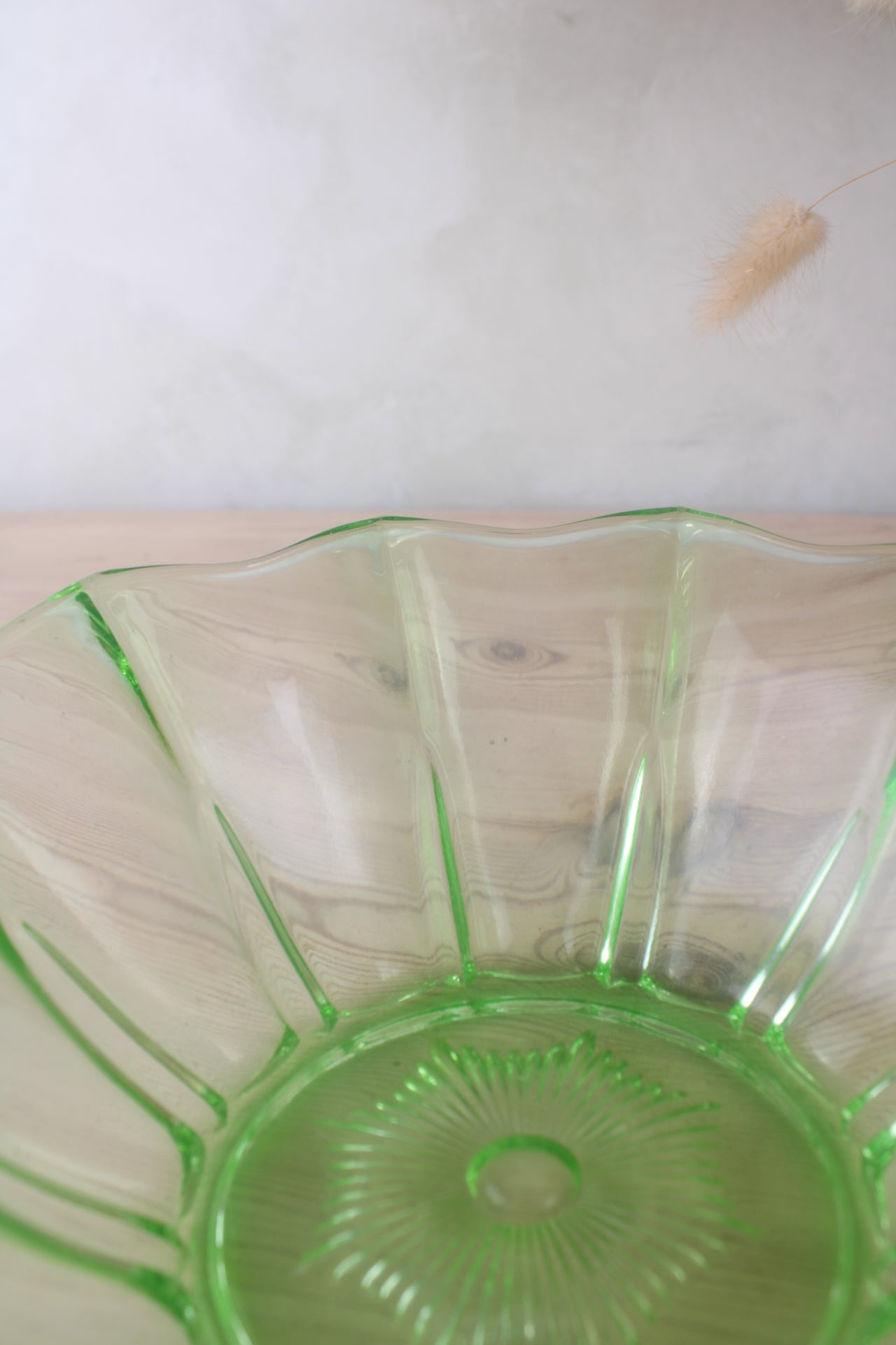 Green Glass Bowl