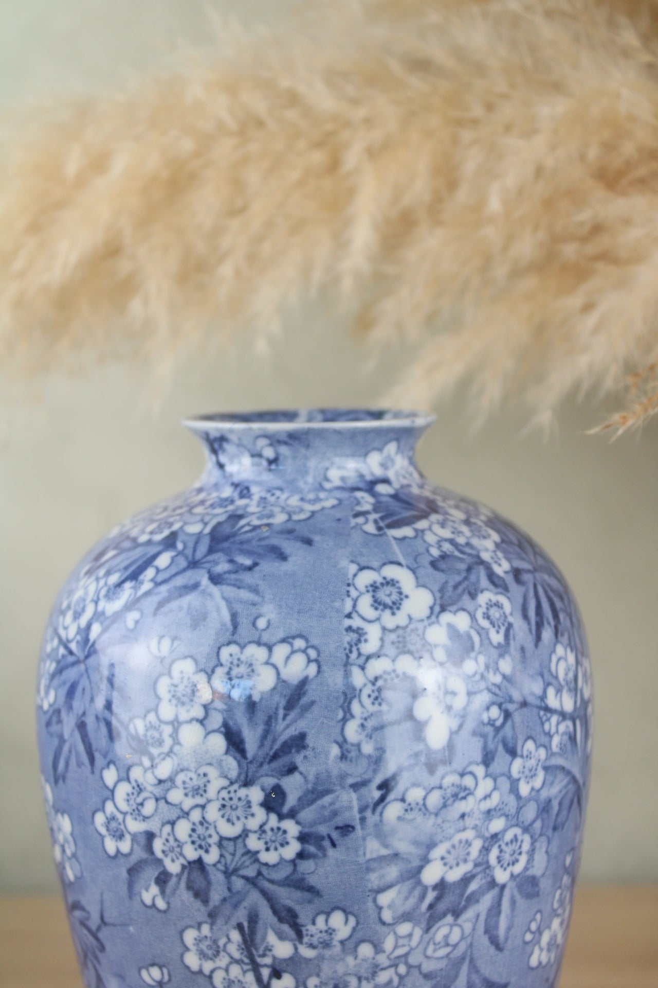 Blue and White Jay Blossom Pottery Vase