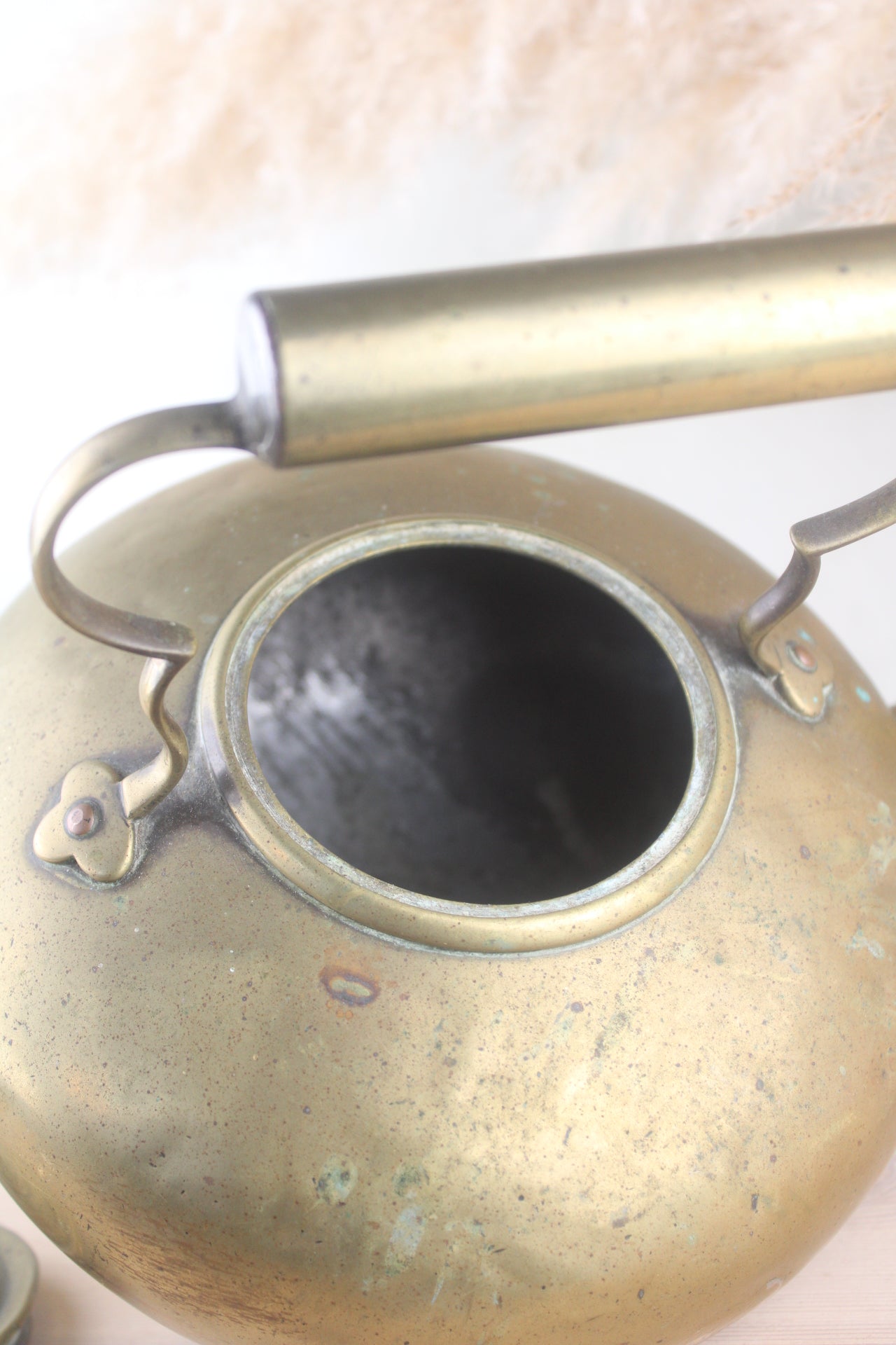 Brass Vintage Teapot with Tin Lining