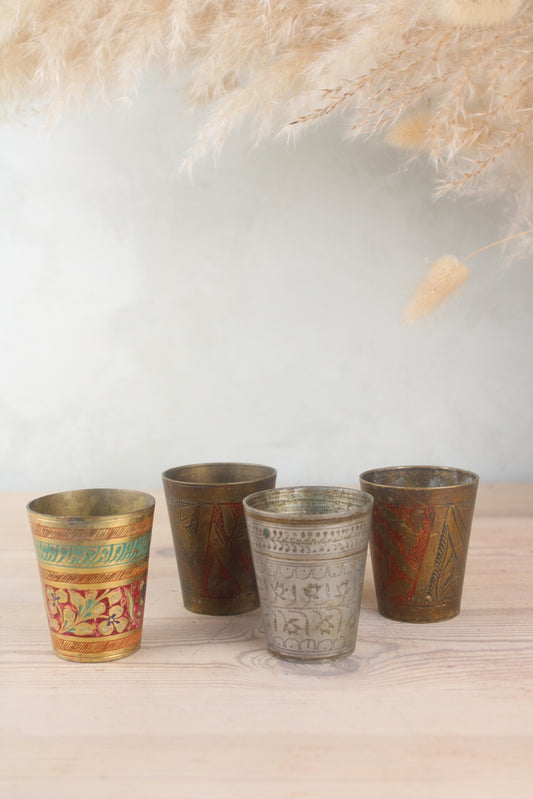 Set of 4 Metal Shot Glasses