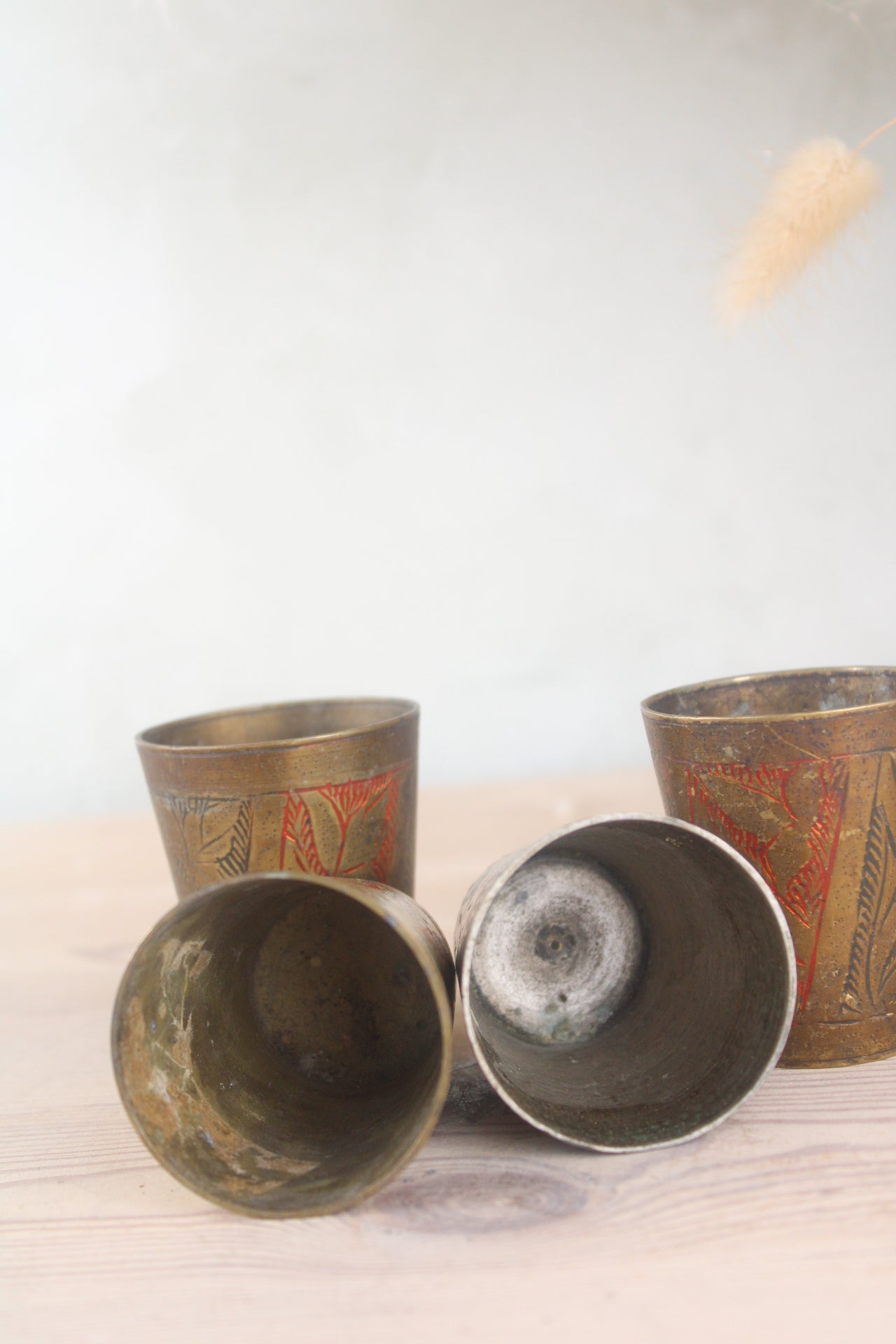 Set of 4 Metal Shot Glasses