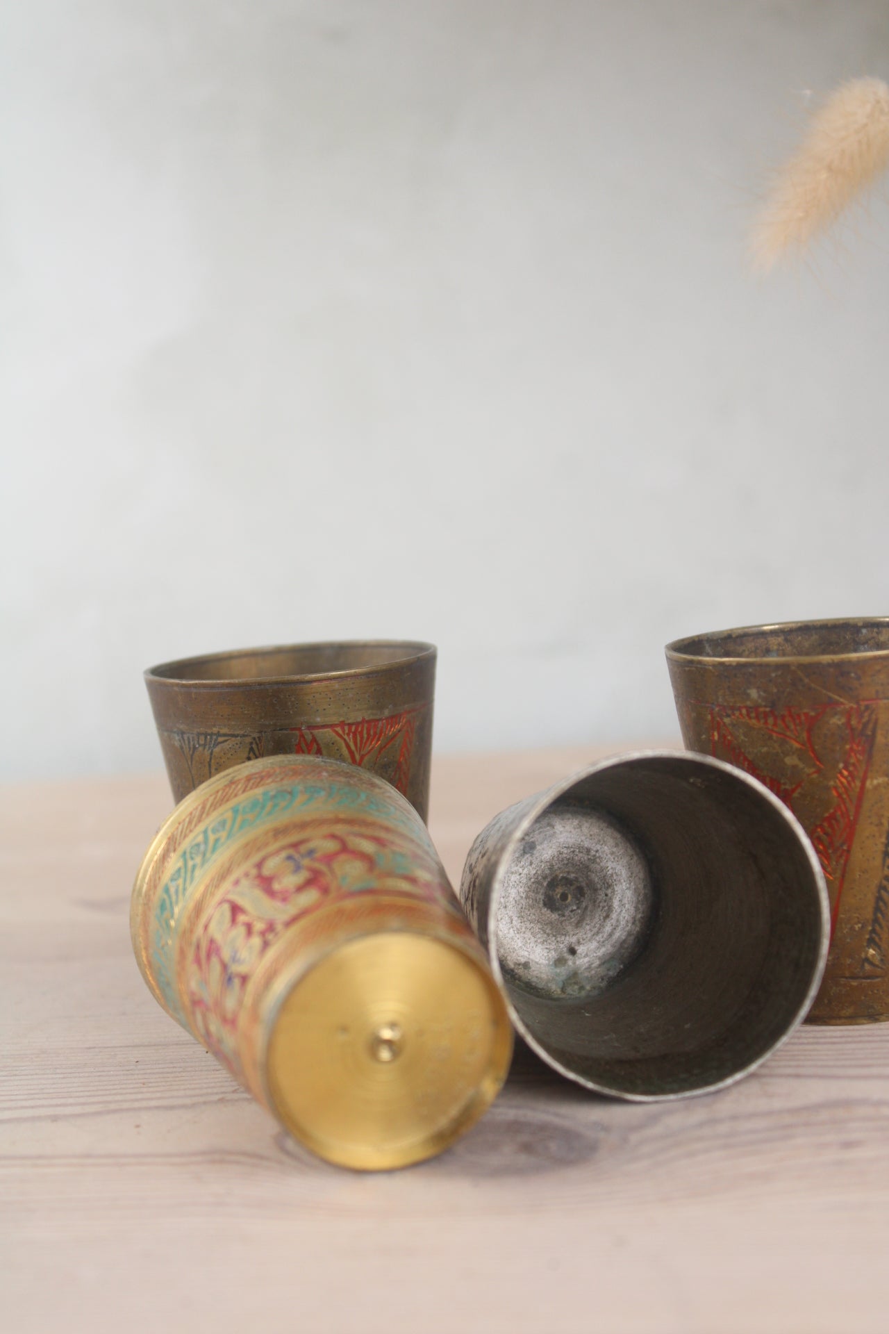 Set of 4 Metal Shot Glasses
