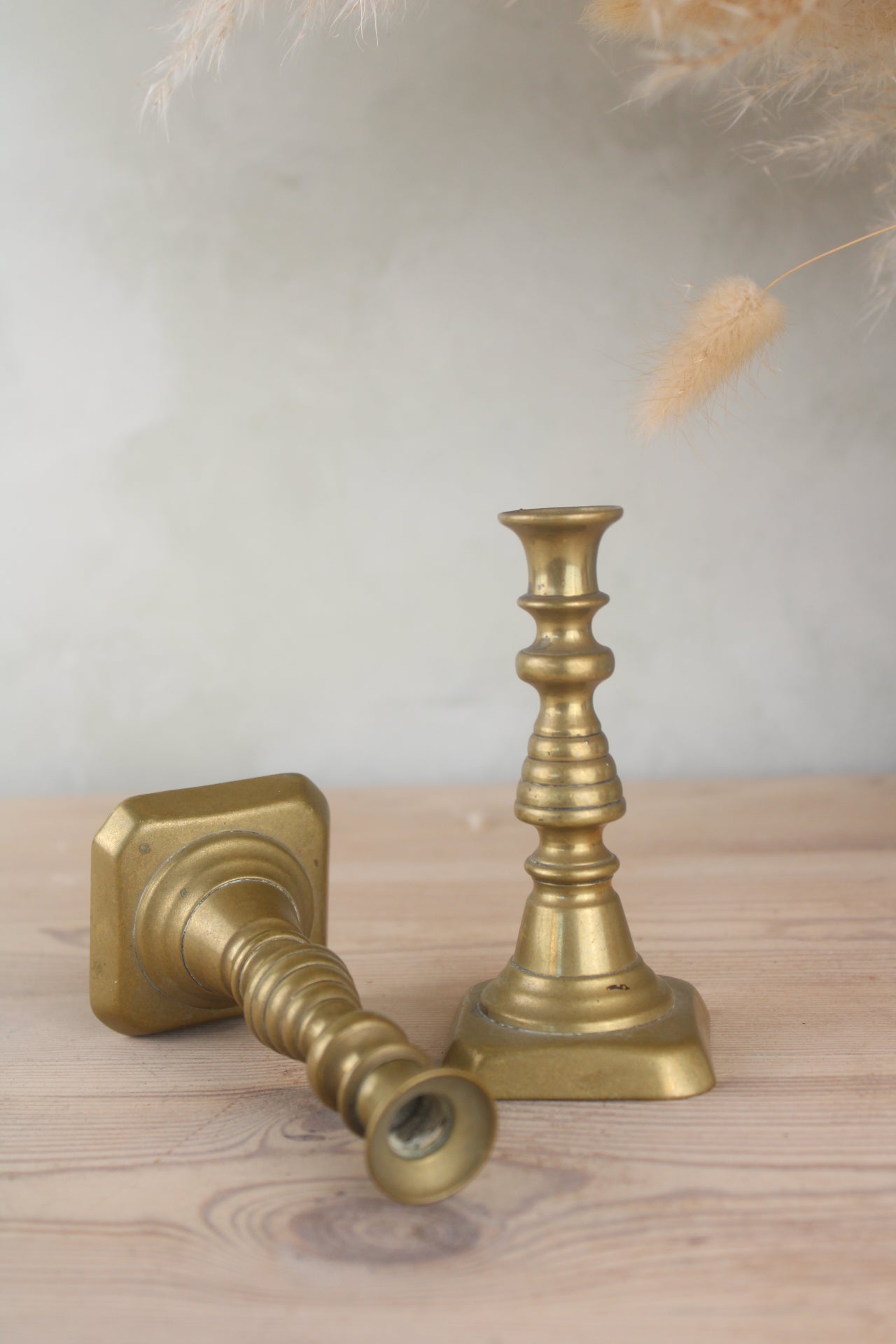 Pair of Small Brass Candlesticks