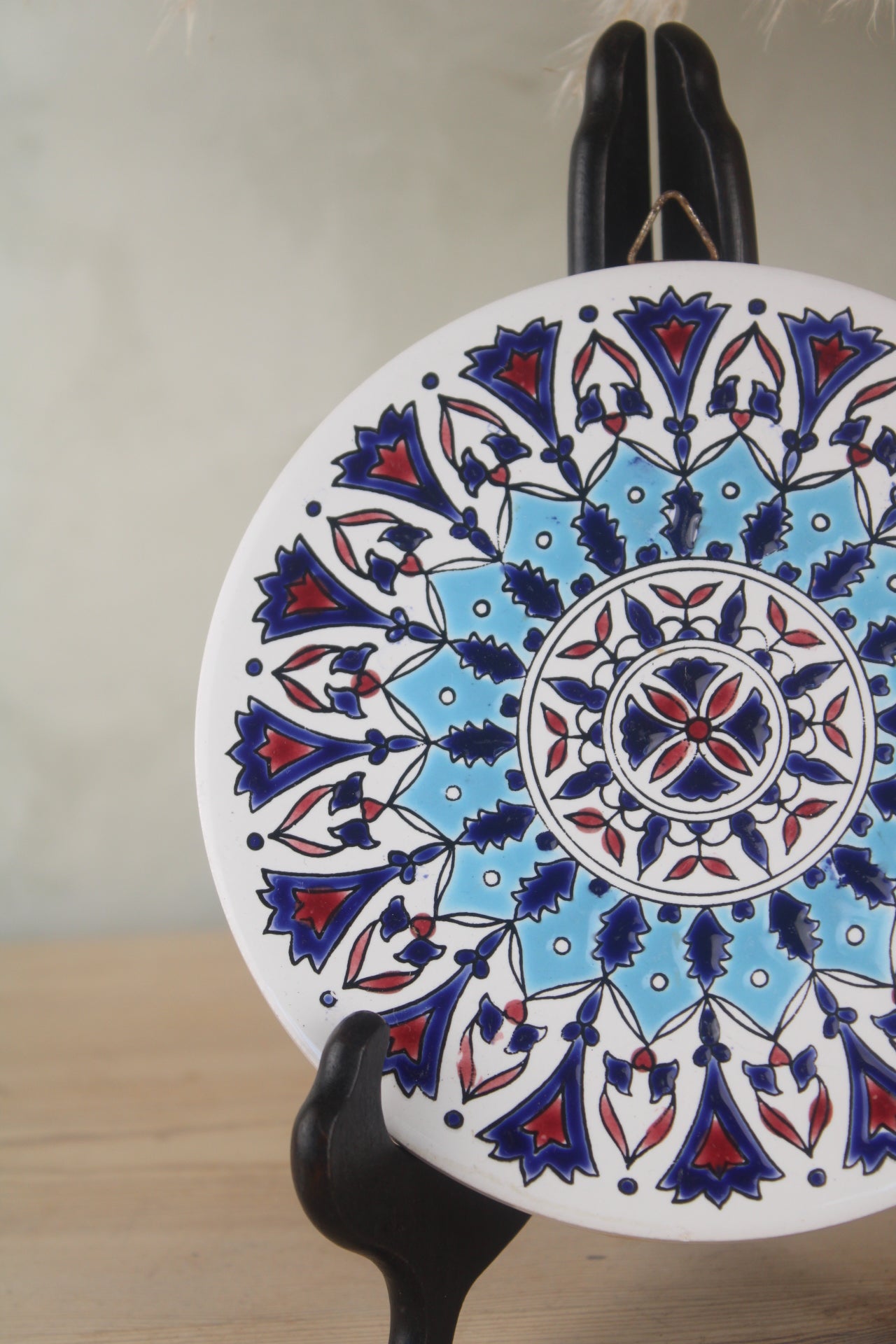 Small Blue Greek Hanging Tile