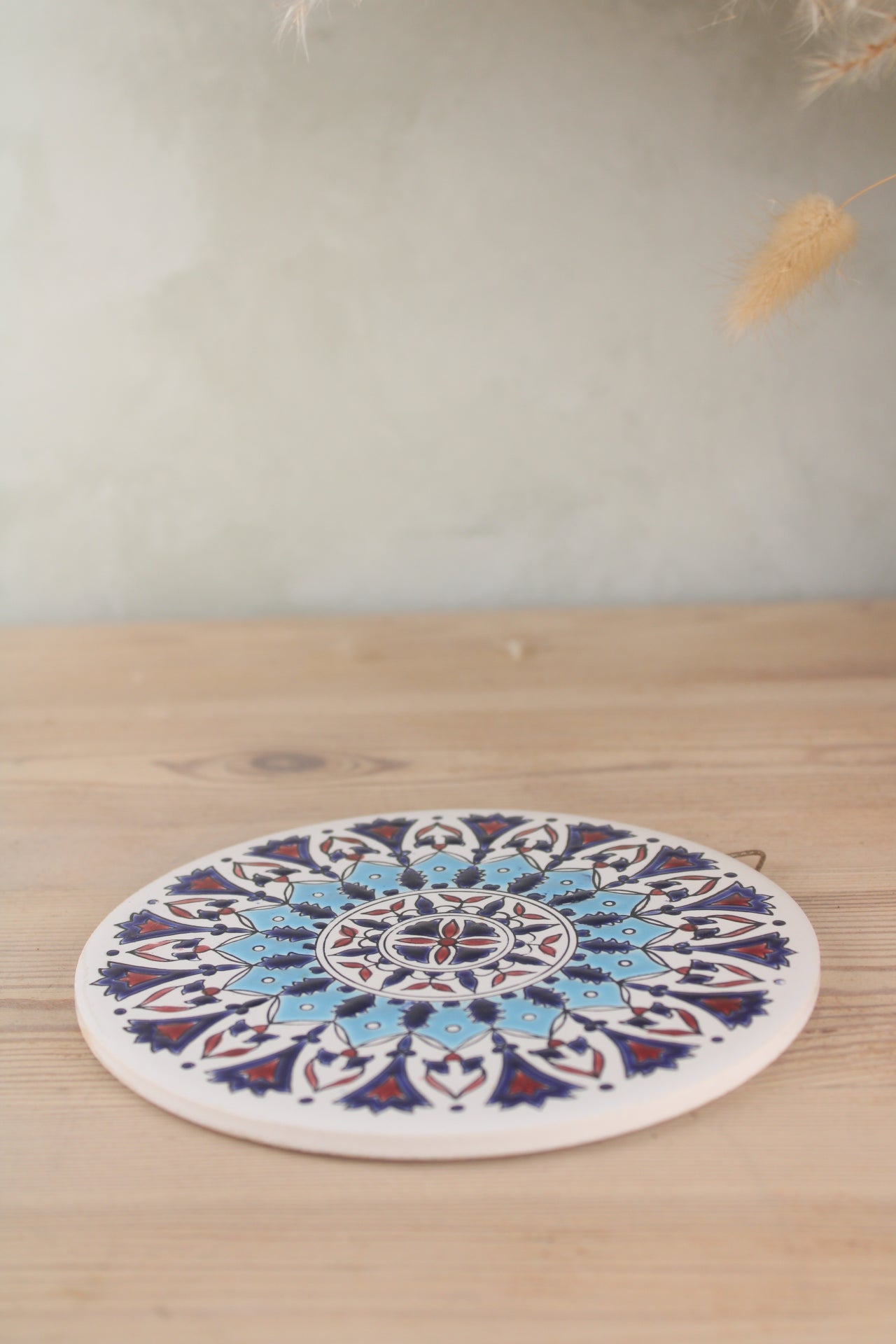 Small Blue Greek Hanging Tile