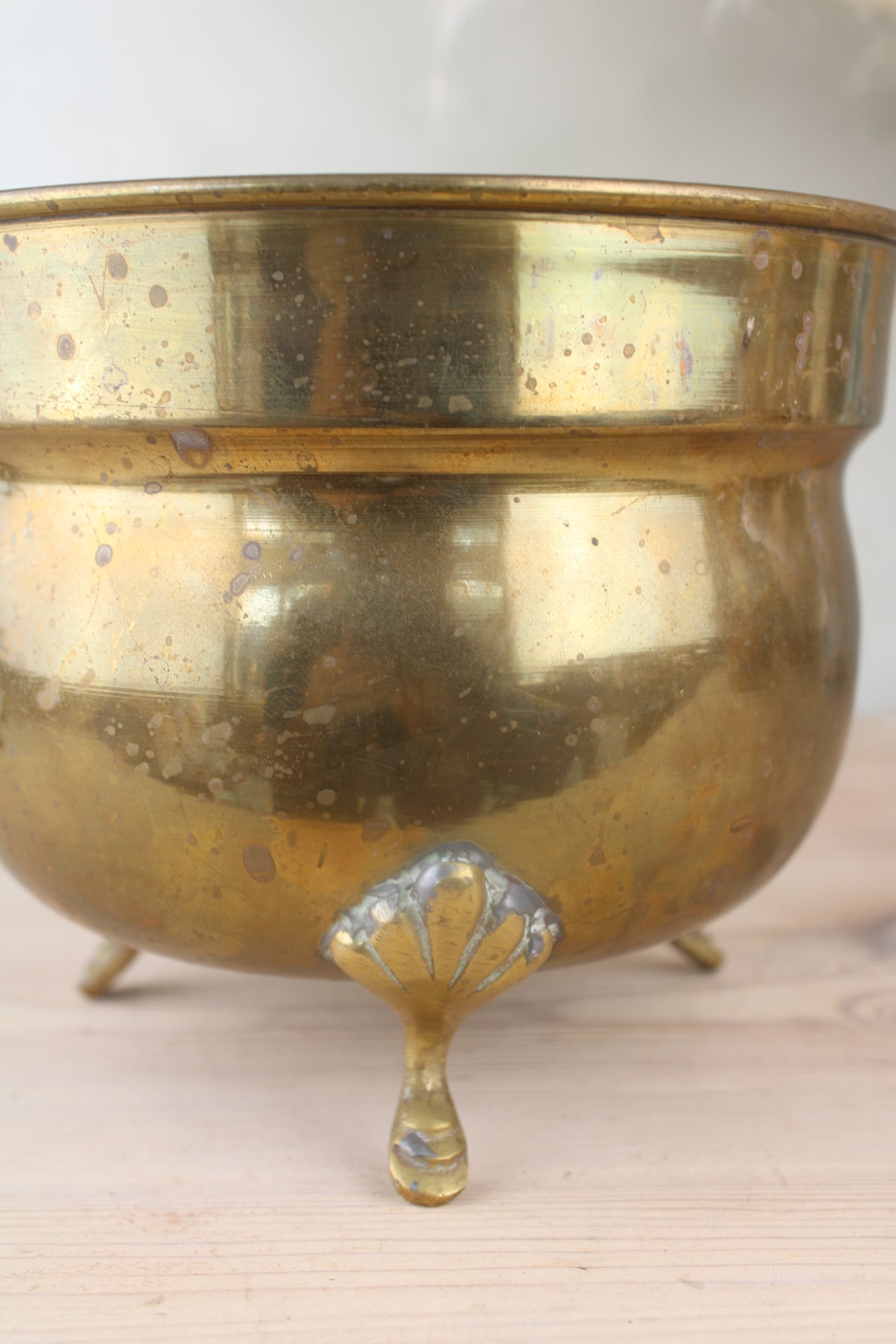 Brass Plant Pot with Feet