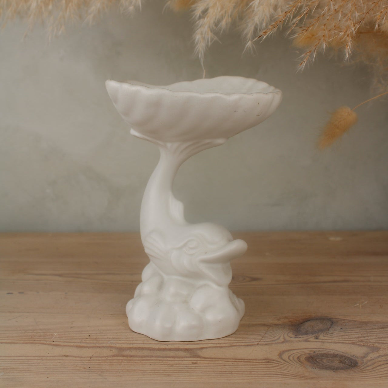 Dartmouth Pottery White Dolphin Standing Pot