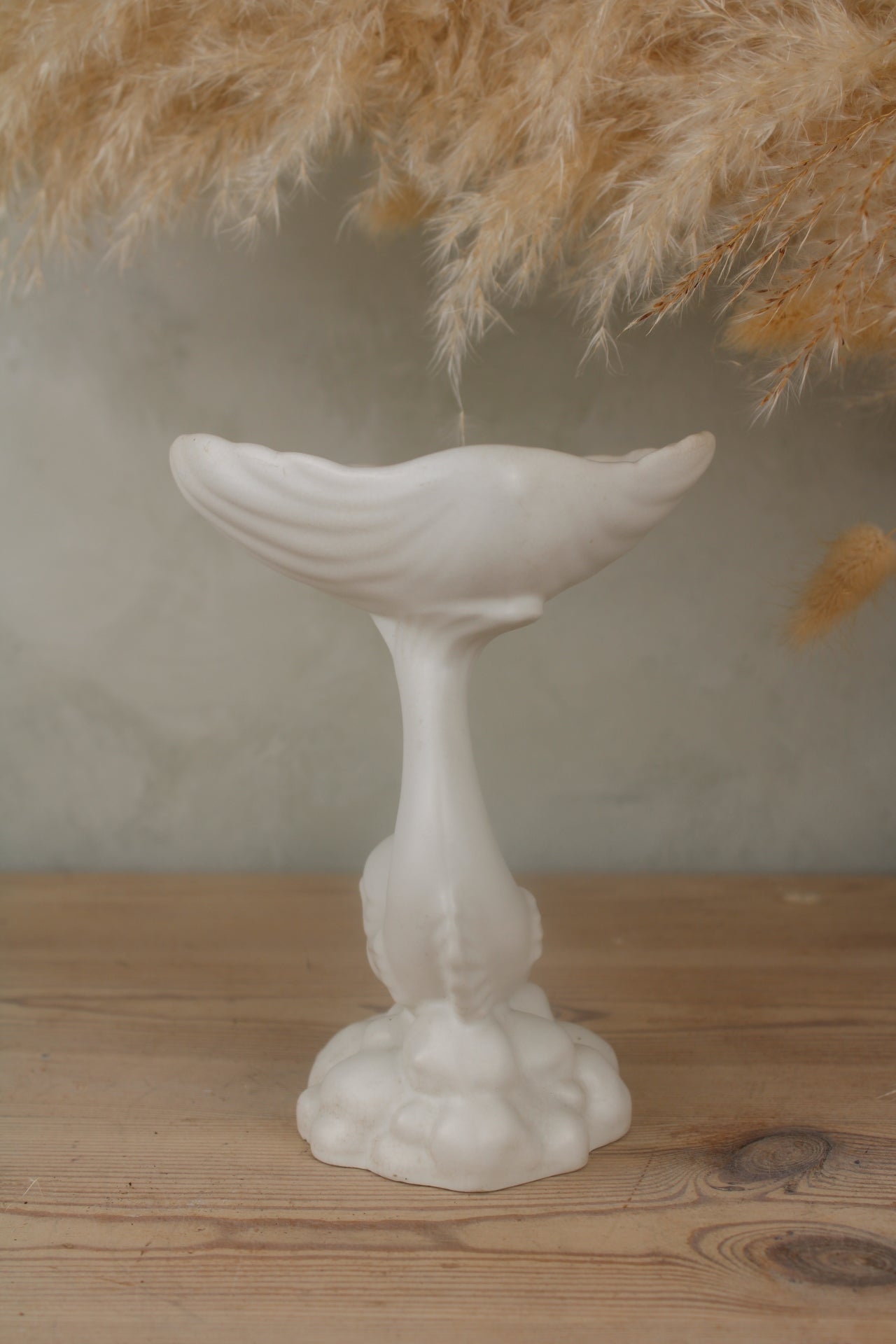 Dartmouth Pottery White Dolphin Standing Pot