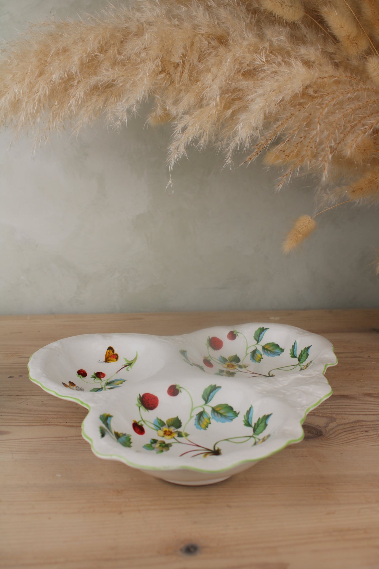 James Kent Wild Strawberry Trio Serving Plate