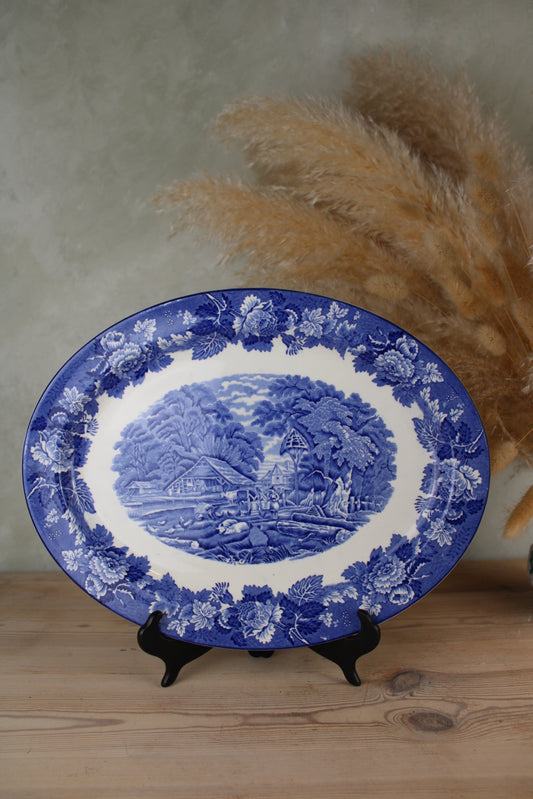 Enoch Woods Ware Blue and White Large Platter