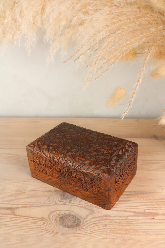 Floral Wooden Jewellery Box