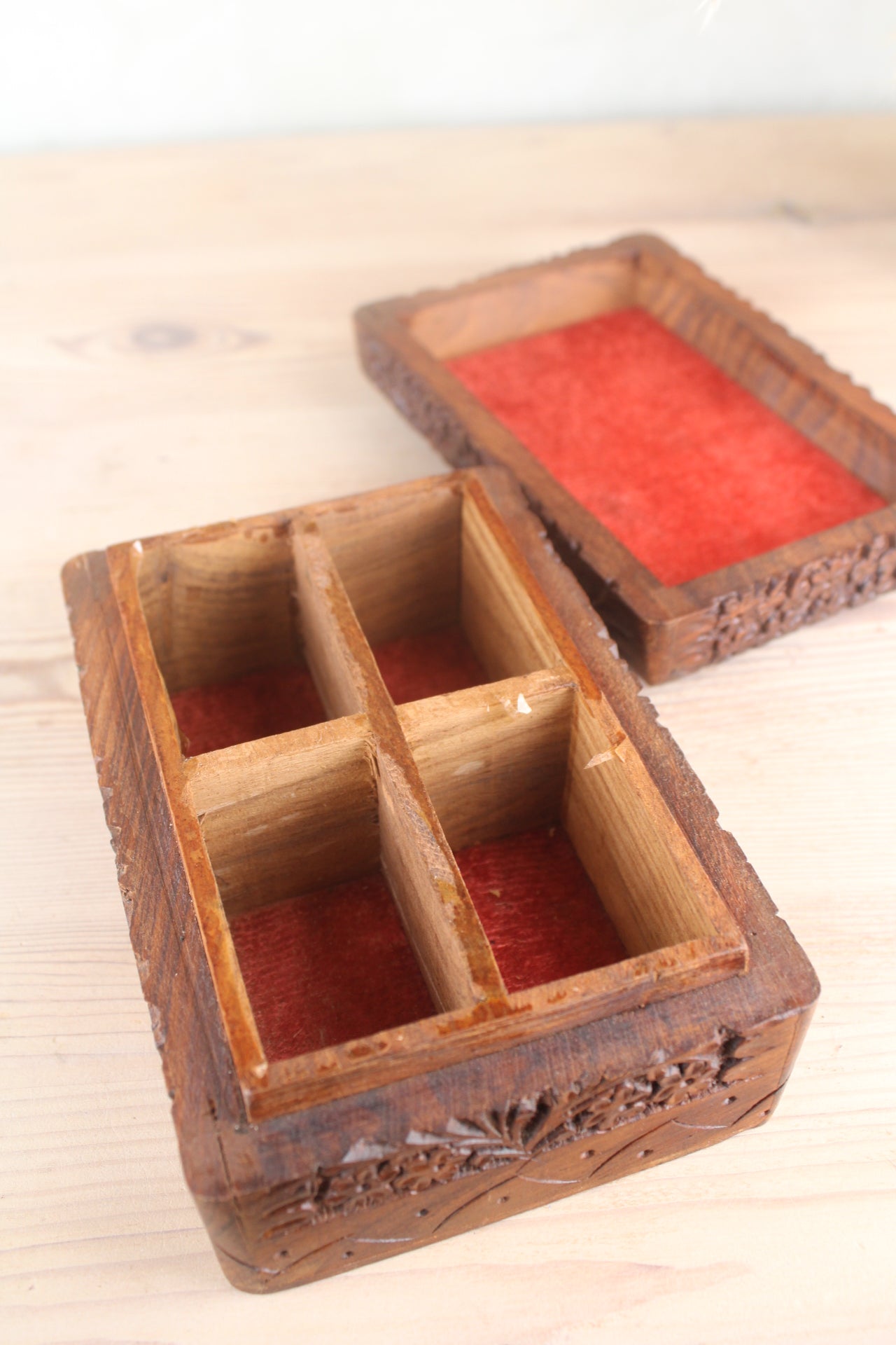 Floral Wooden Jewellery Box