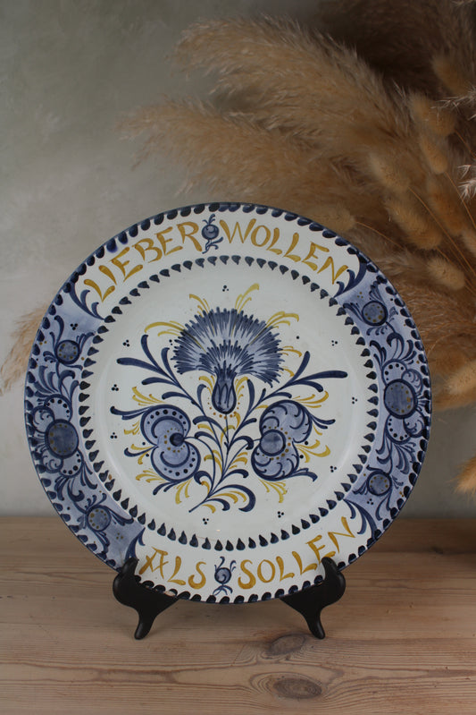 Blue and White Portuguese Hanging Plate