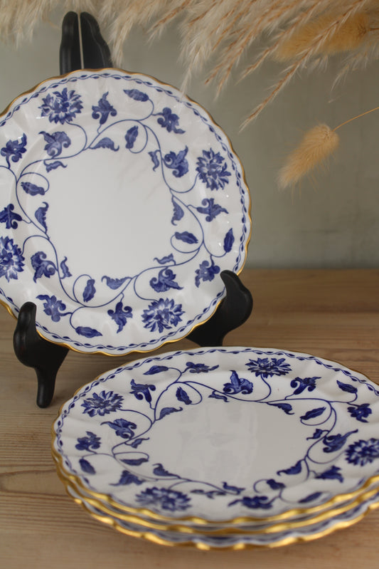 Set of 4 Spode Blue Colonel Side Plates