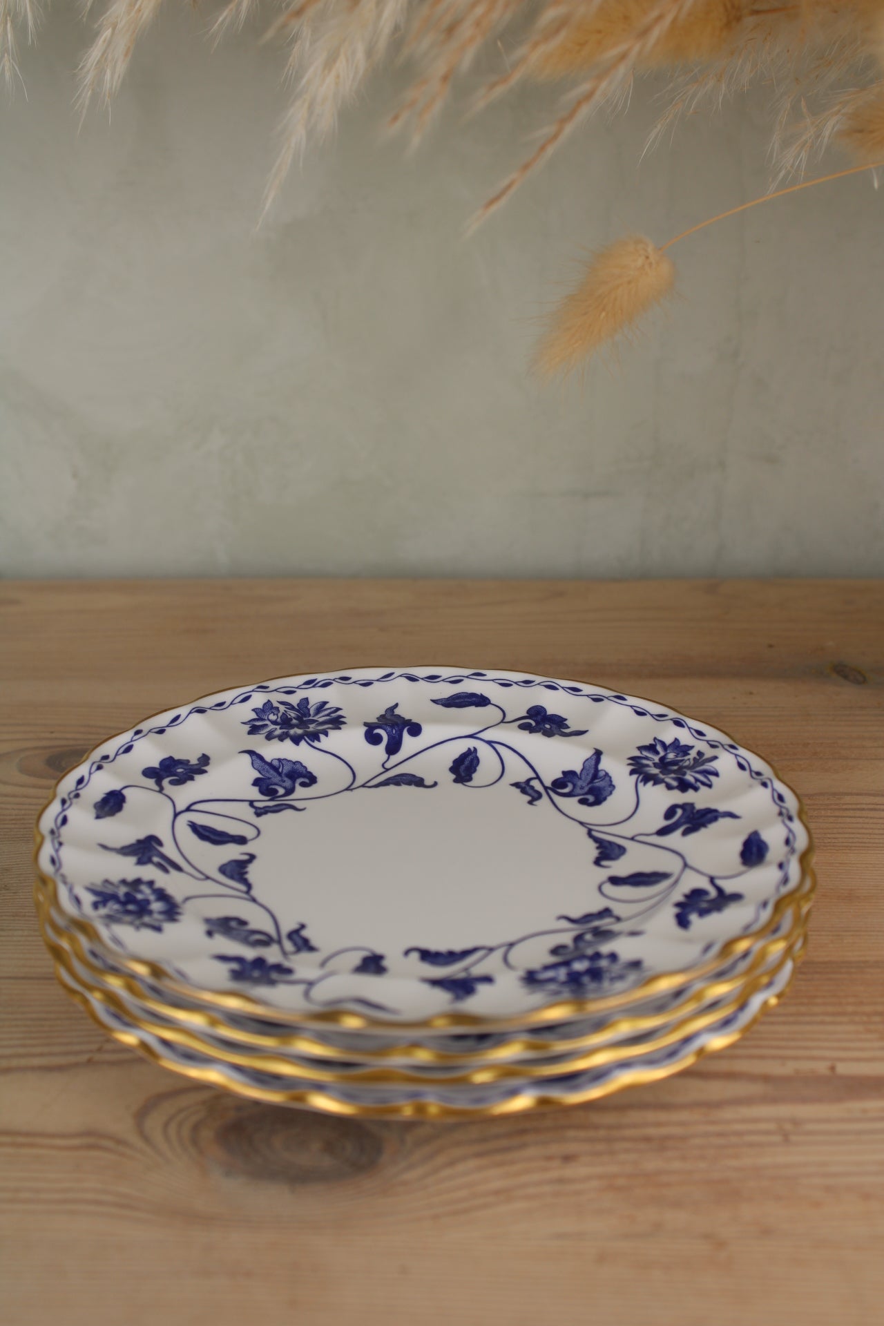 Set of 4 Spode Blue Colonel Side Plates