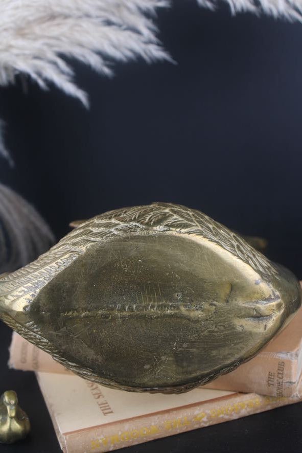Brass Swan Planter Pot