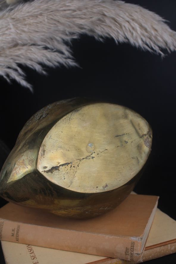 Curved Brass Swan Planter Pot