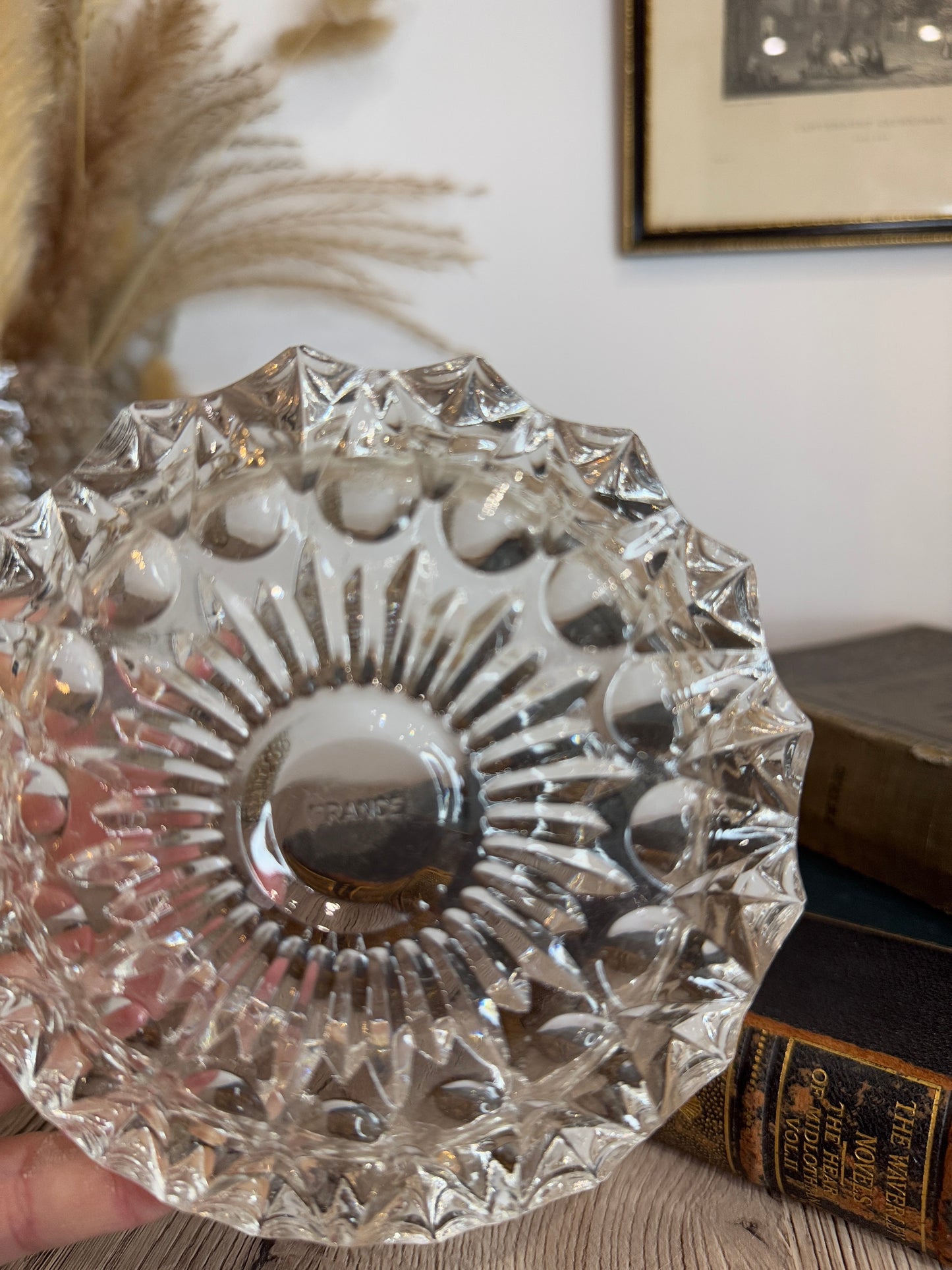 French Clear Glass Ashtray