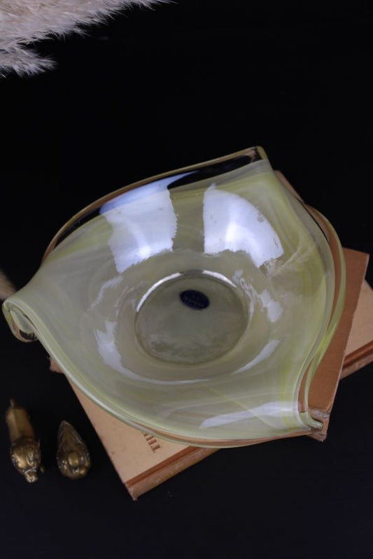 Merino Glass Chartreuse Bowl