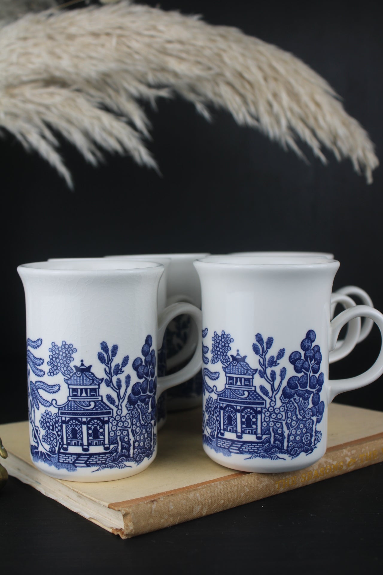 Set of 6 Old Willow Mugs