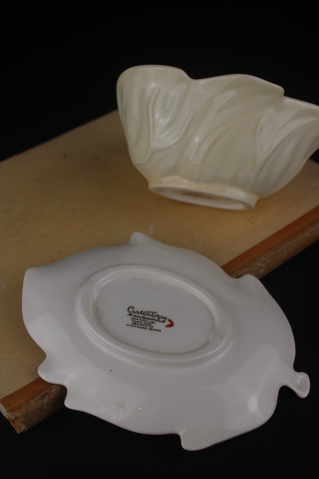 Carlton Ware Leaf Bowl and Saucer